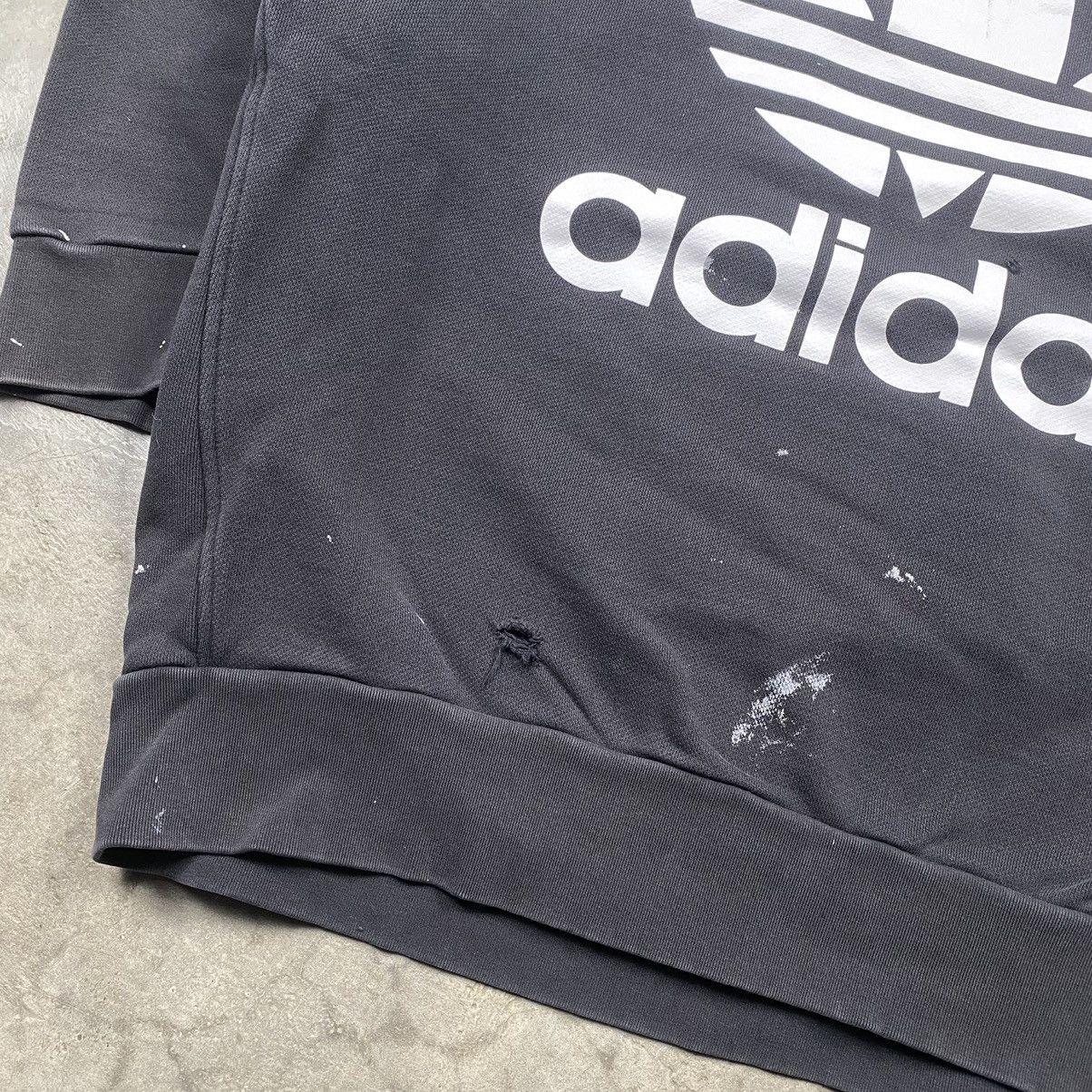 Adidas y2k Adidas Distressed Baggy Heavyweight Crewneck Size XL / US 12-14 / IT 48-50 - 3 Thumbnail