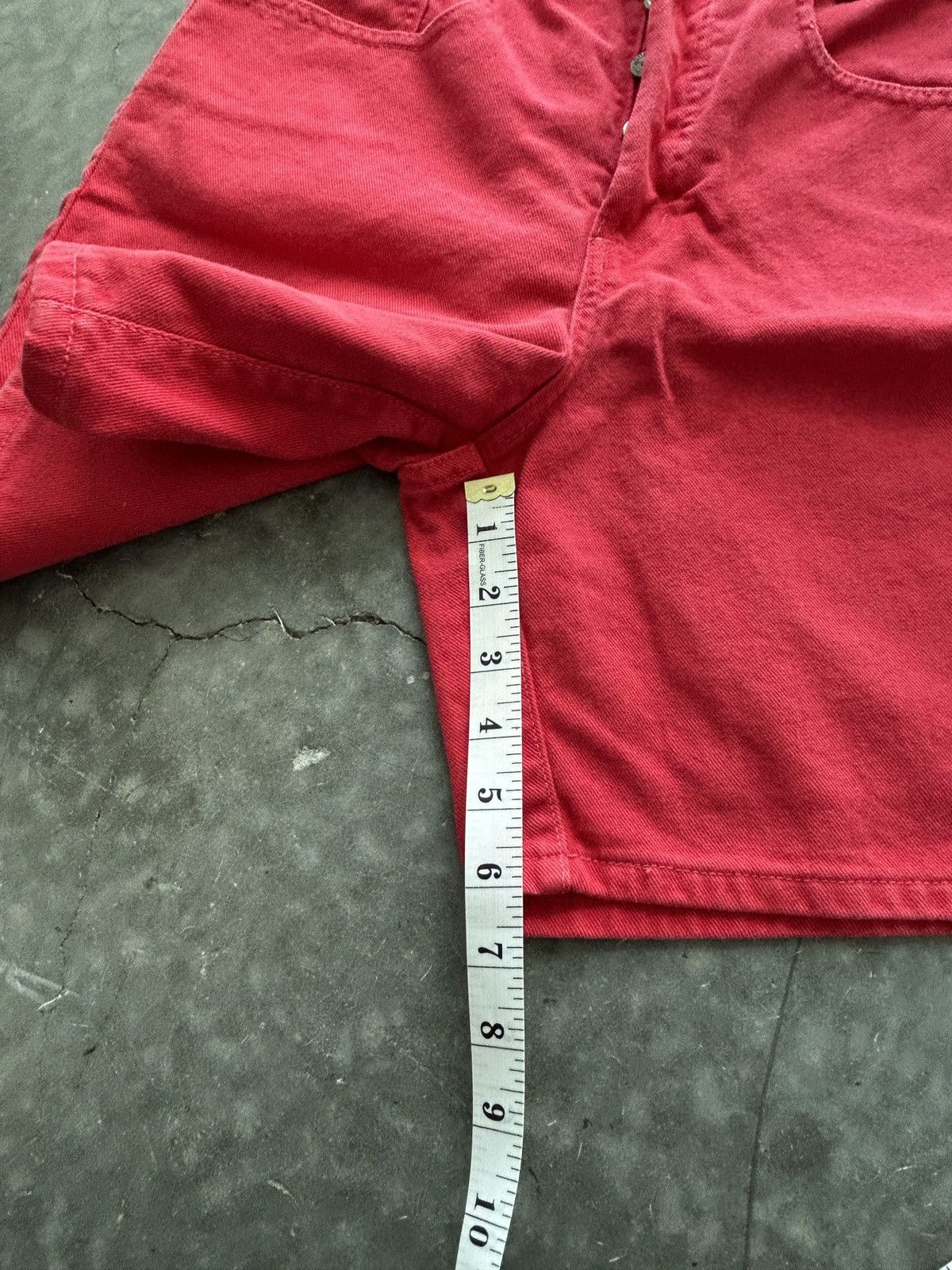 Guess × Vintage Vintage 90s Guess Red Denim Jean Shorts Size US 28 / EU 44 - 9 Thumbnail