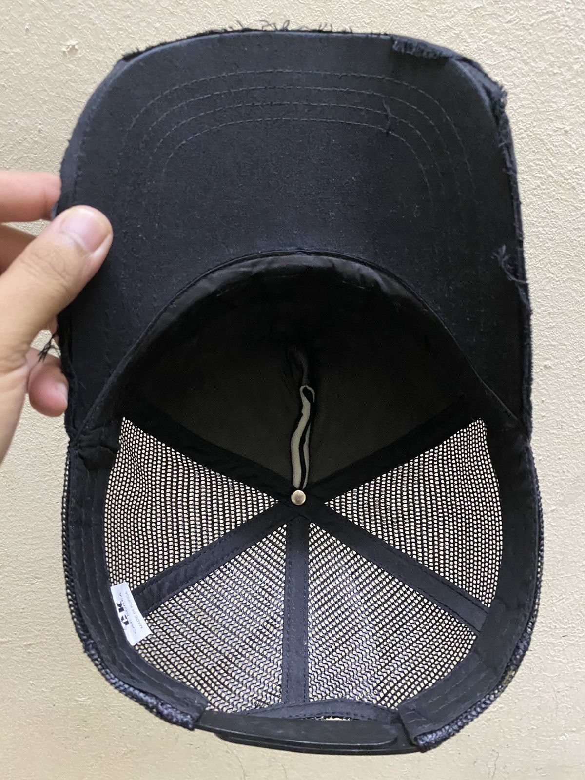If Six Was Nine × Le Grande Bleu (L.G.B.) Y2K Poem Distressed Trucker Cap Size ONE SIZE - 4 Thumbnail
