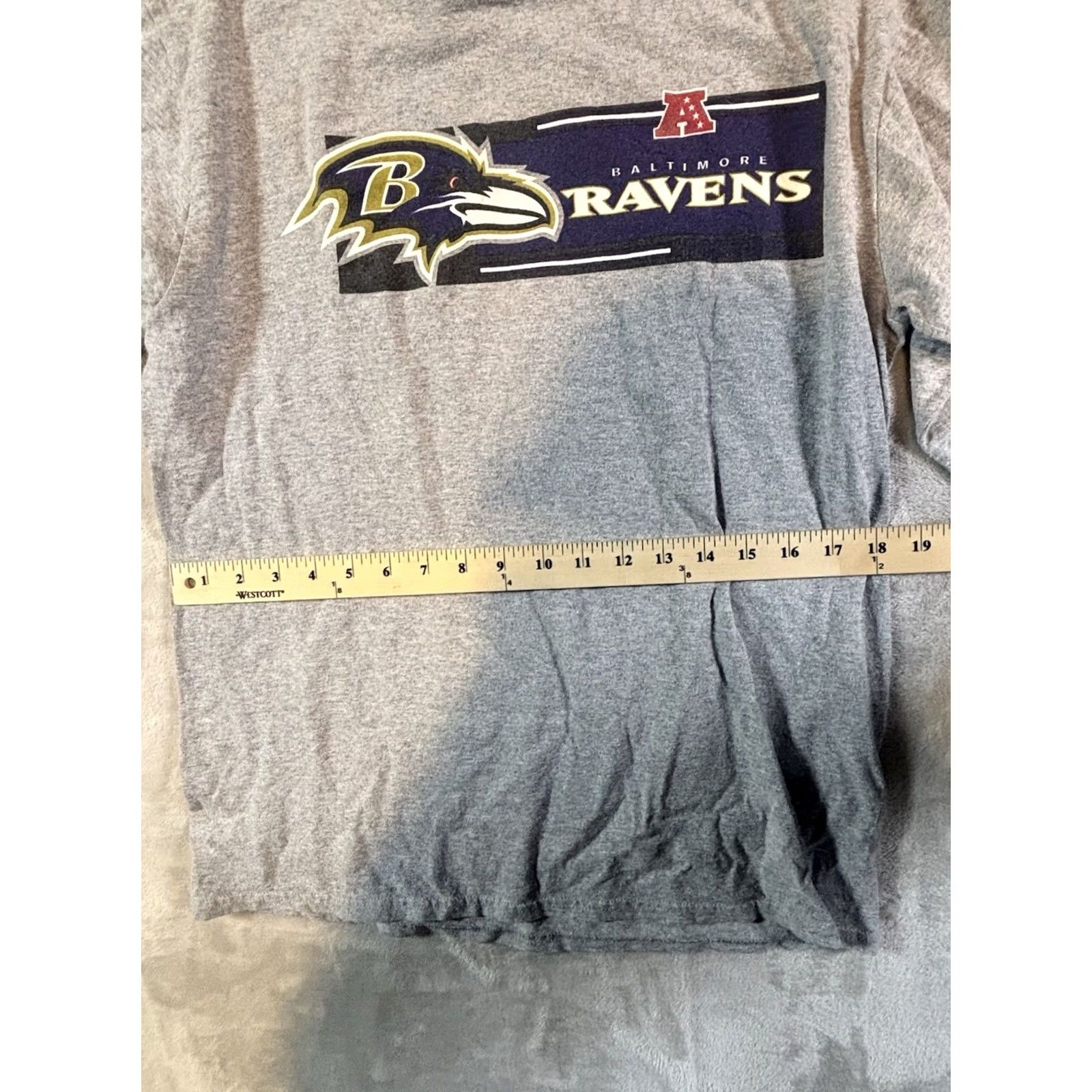 NFL NFL Team Apparel T-Shirt Mens Medium Baltimore Ravens Long Sleeve Pullover Nike Dri-FIT Purple Crew Neck Graphic Print City Sports Size US M / EU 48-50 / 2 - 4 Thumbnail