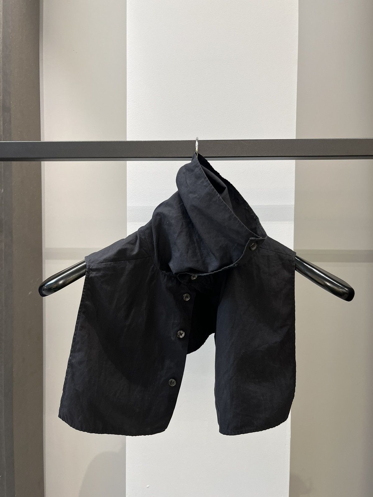 image of Raf Simons Aw99 Button Up Bib in Black, Men's (Size Medium)