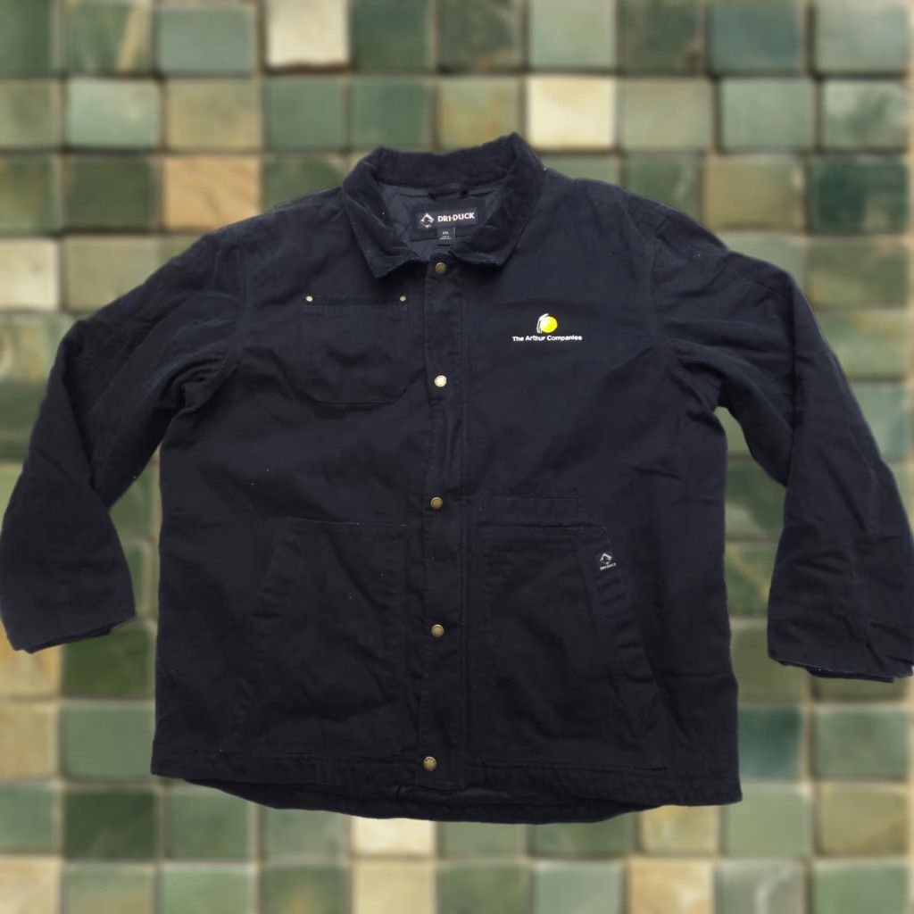 DRI DUCK Rambler Canvas Work Jacket Mens 2XL Black Quilt Lined Chore Field Heavy