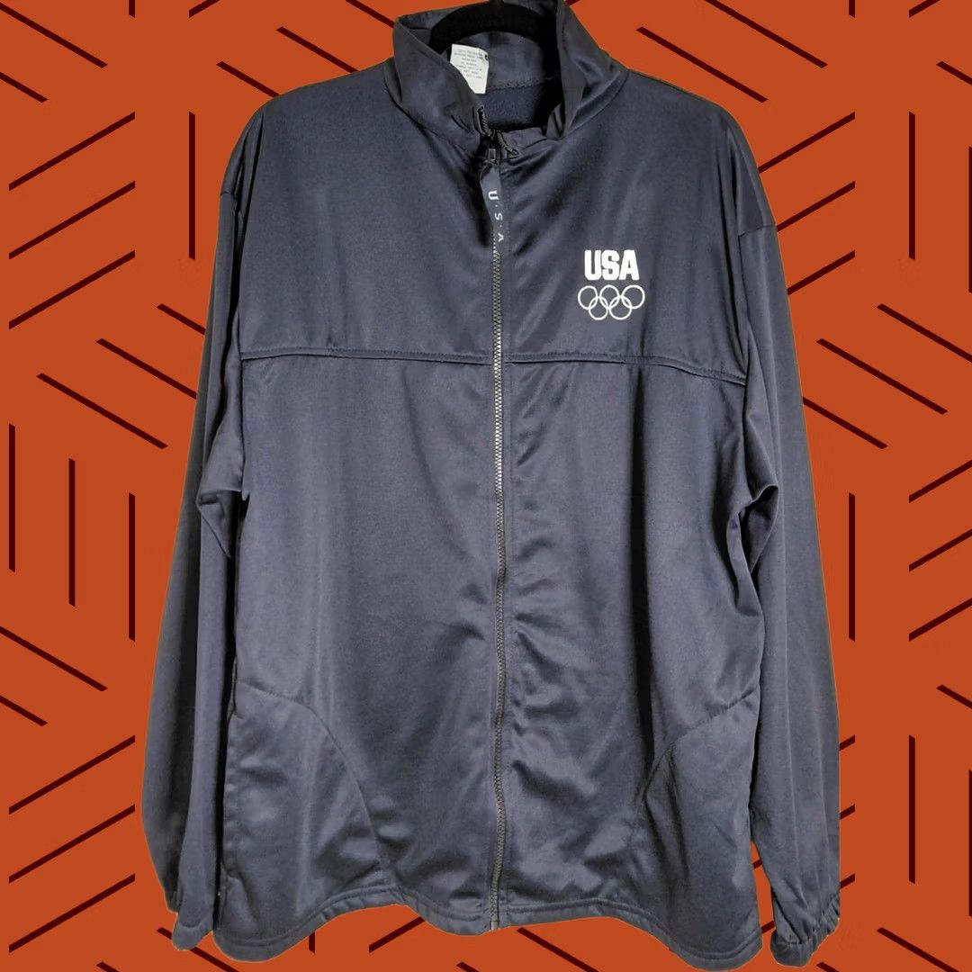Vintage UNITED STATES OLYMPIC COMMITTEE USA Olympic Committee Polyester Jacket Mens XL Navy Size US XL / EU 56 / 4 - 1 Thumbnail