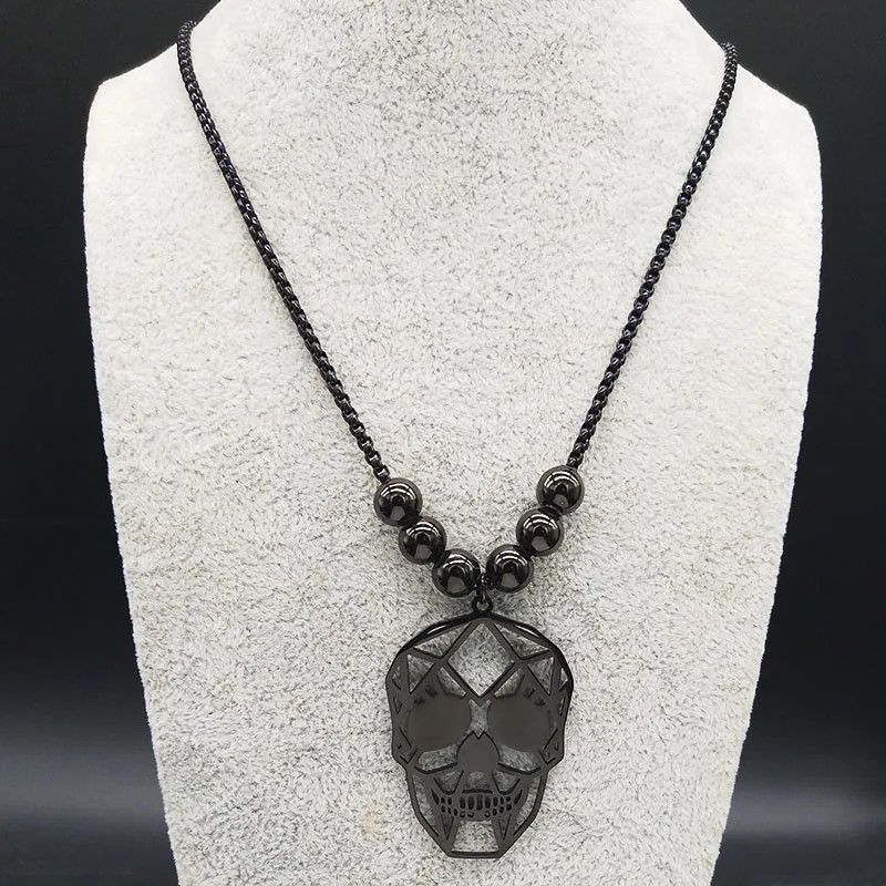 Jewelry Gothic Skull Pendant Charms Necklace Emblem Size ONE SIZE - 5 Thumbnail