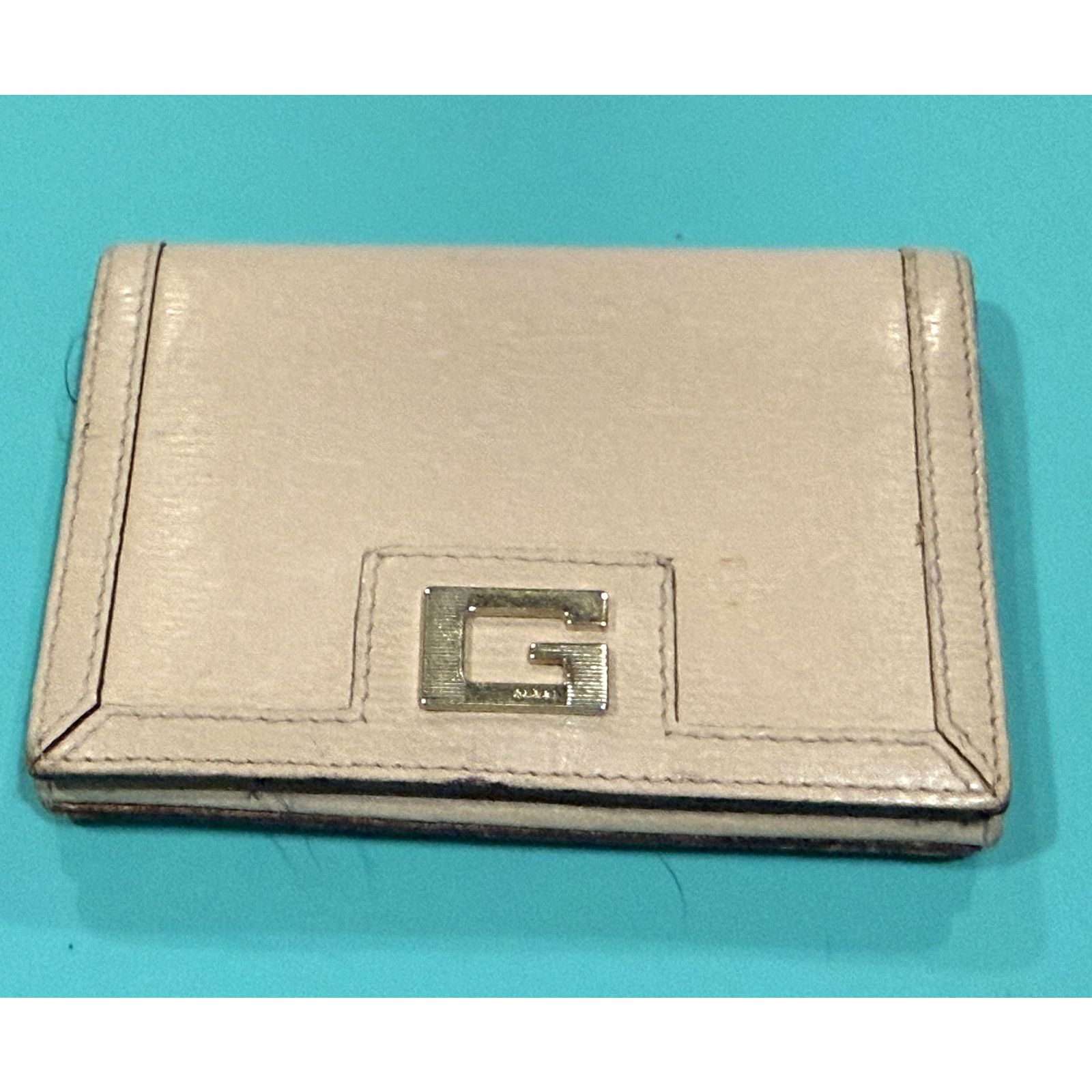 Givenchy Vintage Givenchy Beige Leather Bifold Wallet Logo G France Size ONE SIZE - 1 Thumbnail