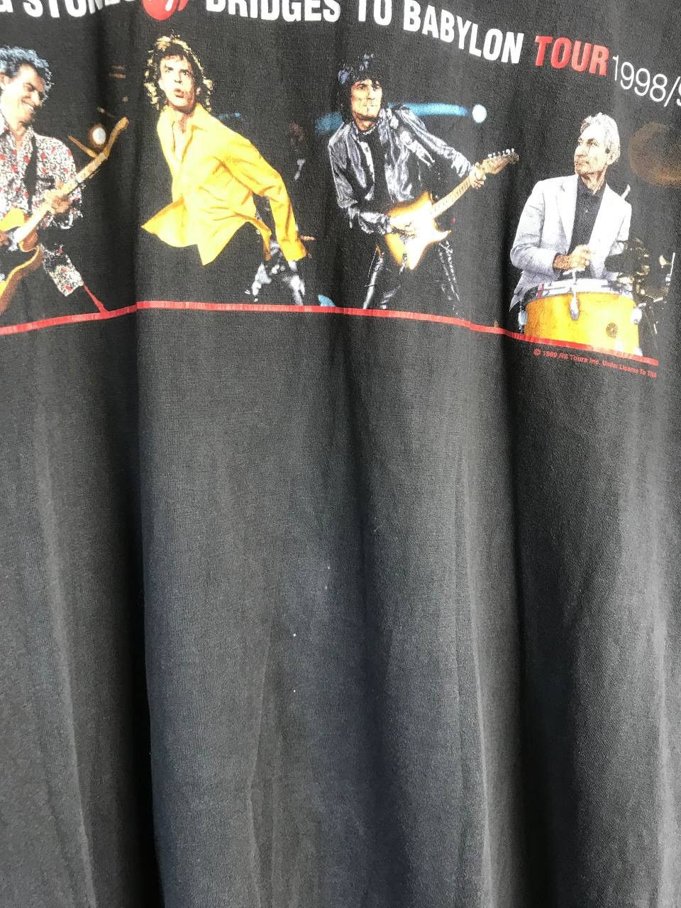 Band Tees 🔥 1998/99 Bridges To Babylon The Rolling Stones Tour T Shirt Size US L / EU 52-54 / 3 - 9 Thumbnail