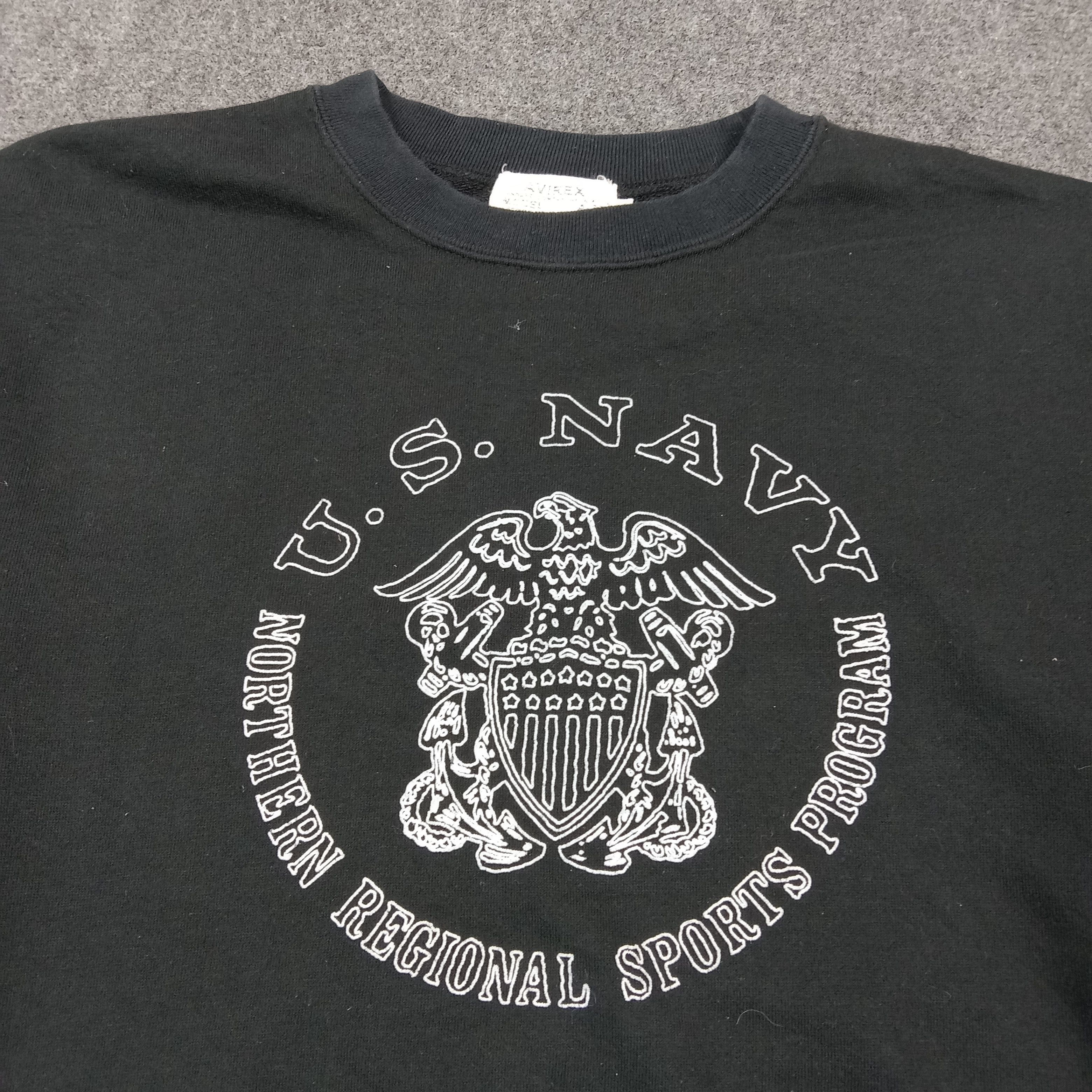Avirex Vintage 90's Avirex US Navy Sports Sweatshirt C277N7 Size US M / EU 48-50 / 2 - 2 Thumbnail