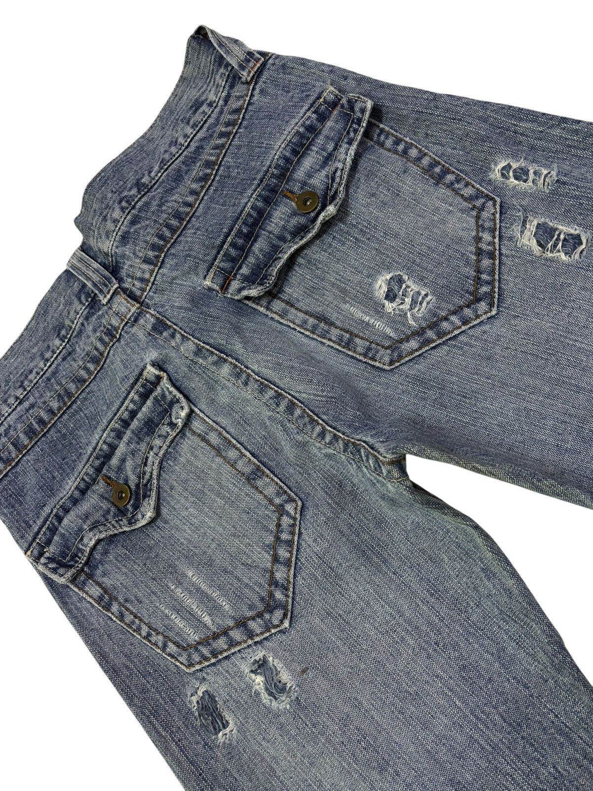 Japanese Brand Vtg Famock Japan Flared Distressed Jeans Size US 32 / EU 48 - 6 Thumbnail