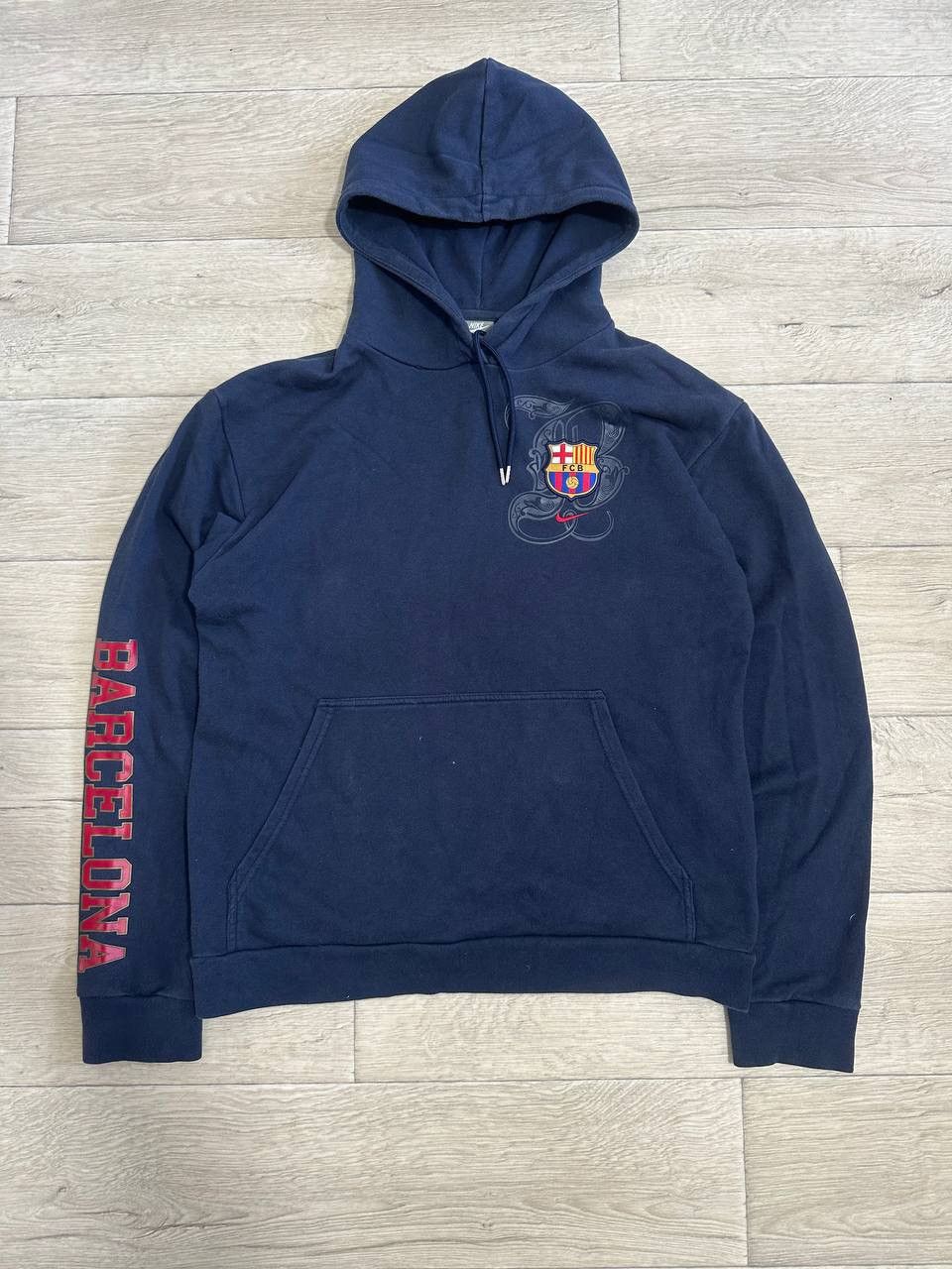 Nike Vintage Nike FC Barcelona Hoodie Navy Sweatshirt Blokecore L Size US L / EU 52-54 / 3 - 1 Thumbnail