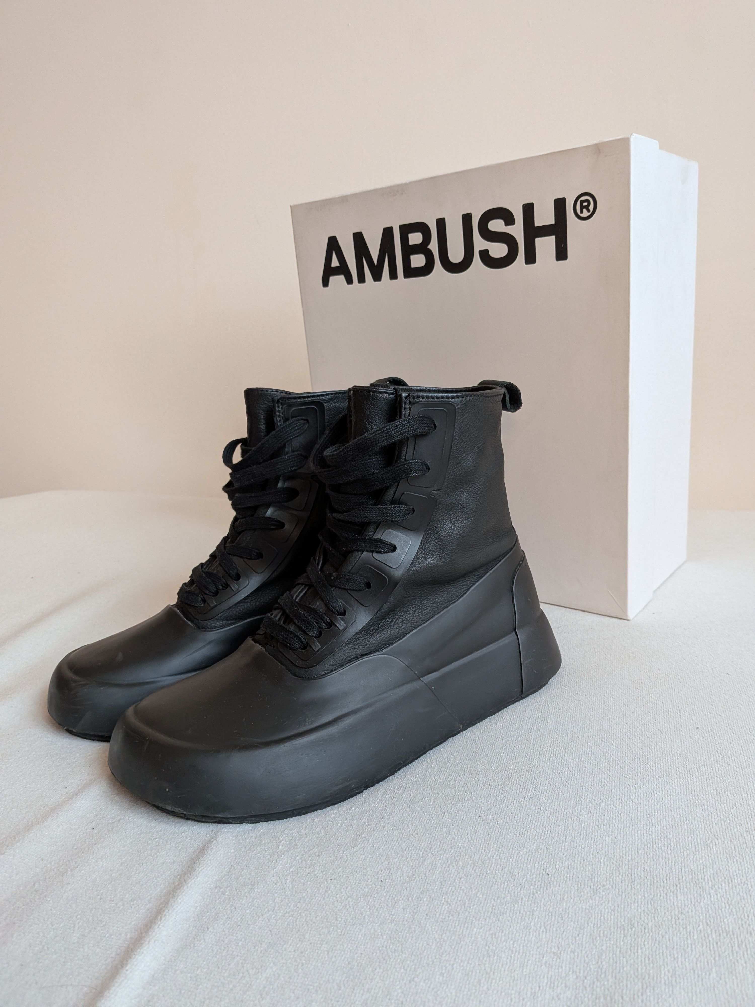 Ambush Design Black lace up boots Size US 6 / EU 39 - 2 Thumbnail