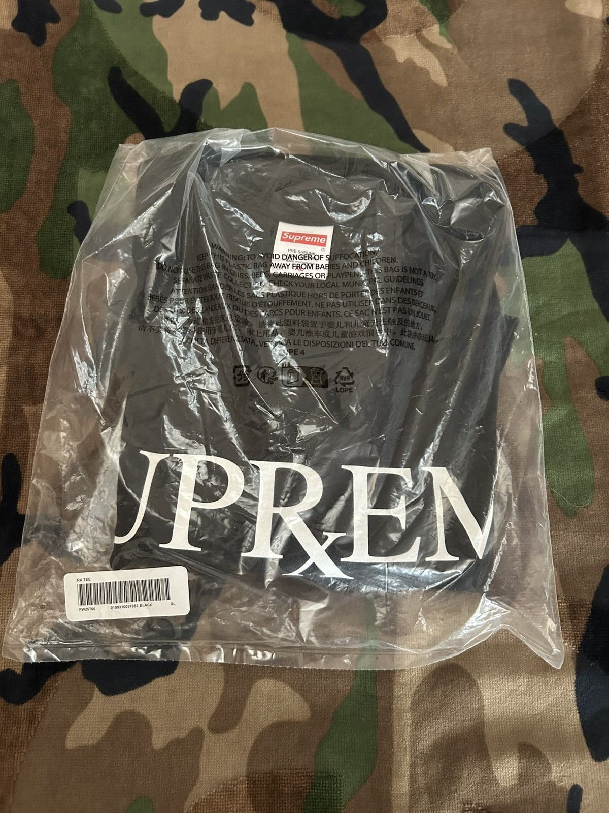 Supreme Supreme RX Tee Black XL FW25 Size US XL / EU 56 / 4 - 2 Thumbnail