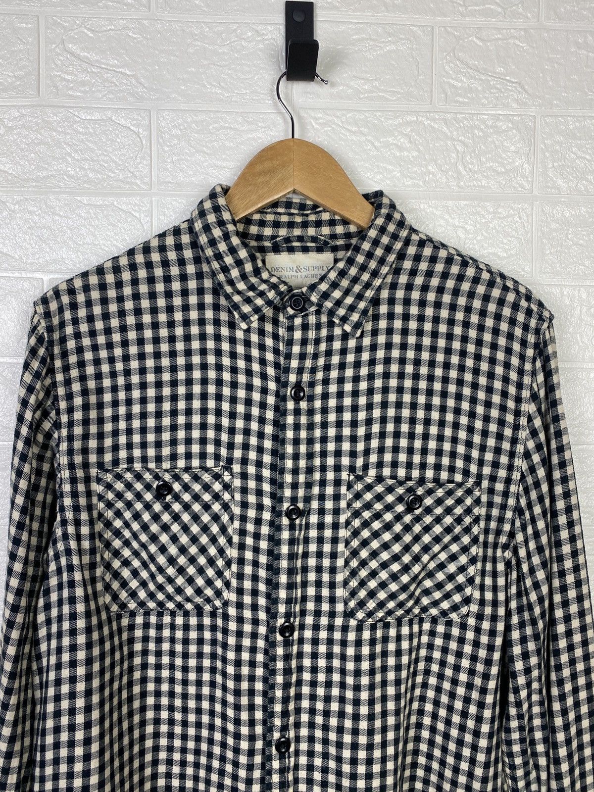 Denim & Supply Ralph Lauren Denim & Supply Ralph Lauren Black Checkered Button Shirt Size US L / EU 52-54 / 3 - 5 Thumbnail