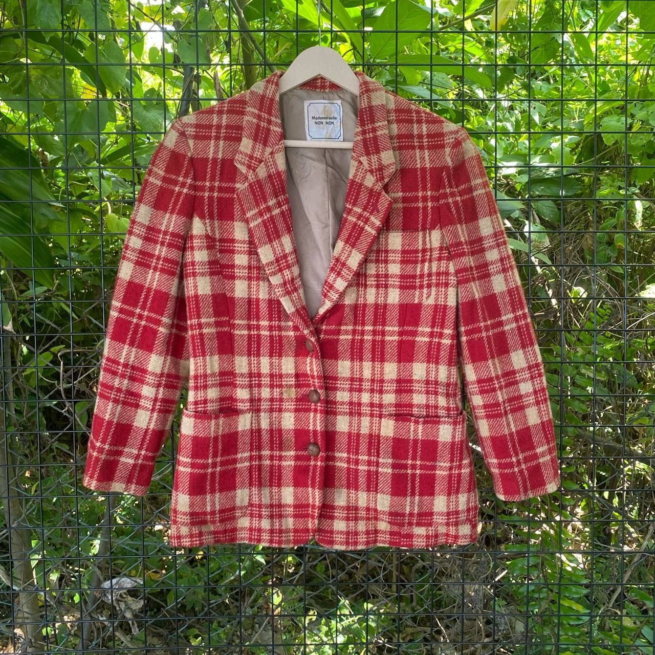 Designer × Mademoiselle Non Non × Vintage Vintage Mademoiselle Non non Checkered Board Coat Jacket Size US S / EU 44-46 / 1 - 1 Thumbnail