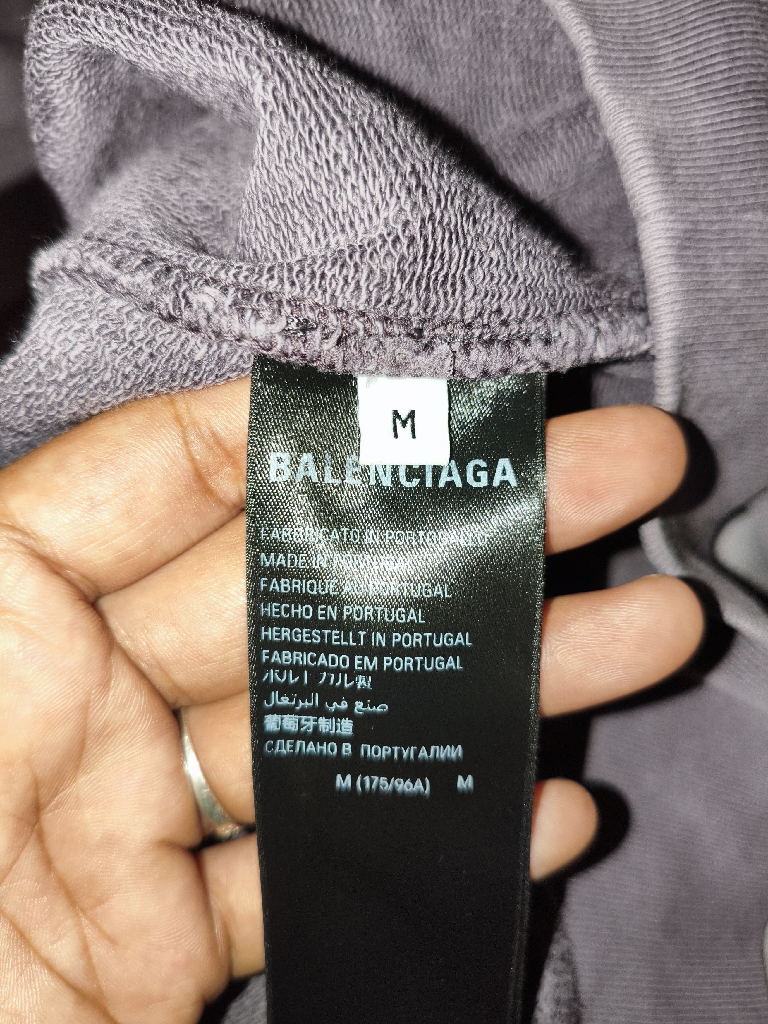 Balenciaga Balenciaga Embroidered Classic Logo Faded Purple Gray Size US XXL / EU 58 / 5 - 5 Thumbnail