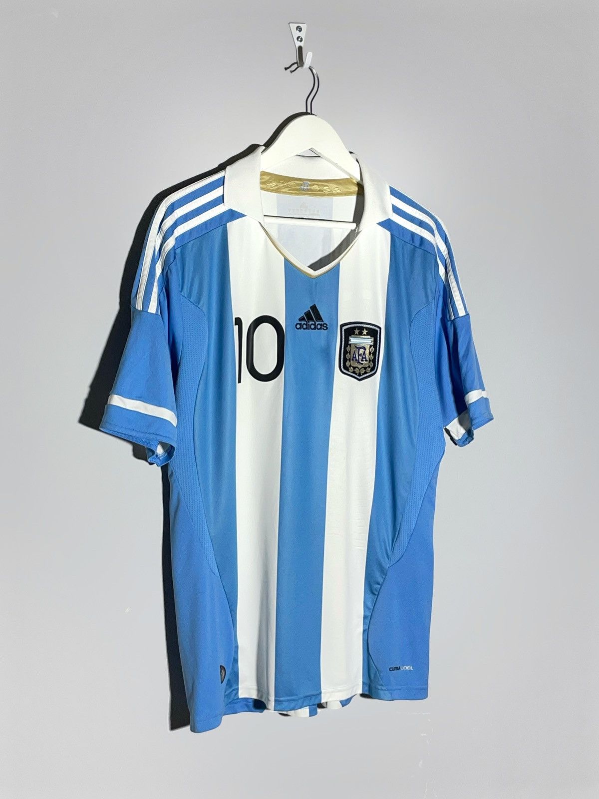 Adidas #10 Messi National Team Argentina Adidas 2011 Football Shirt Size US L / EU 52-54 / 3 - 2 Thumbnail