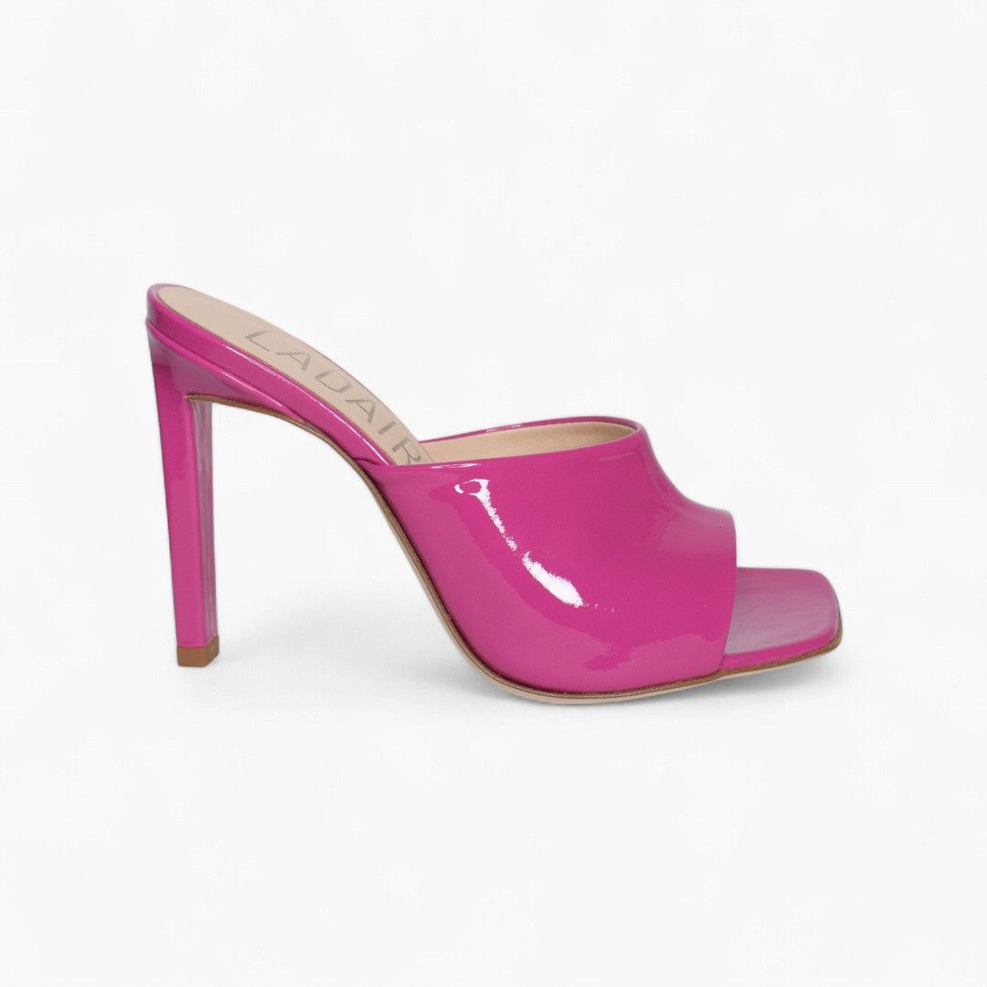 Other Ladaire ✦ Pink Patent Leather Mule Heels Size US 4 / IT 34 - 1 Thumbnail