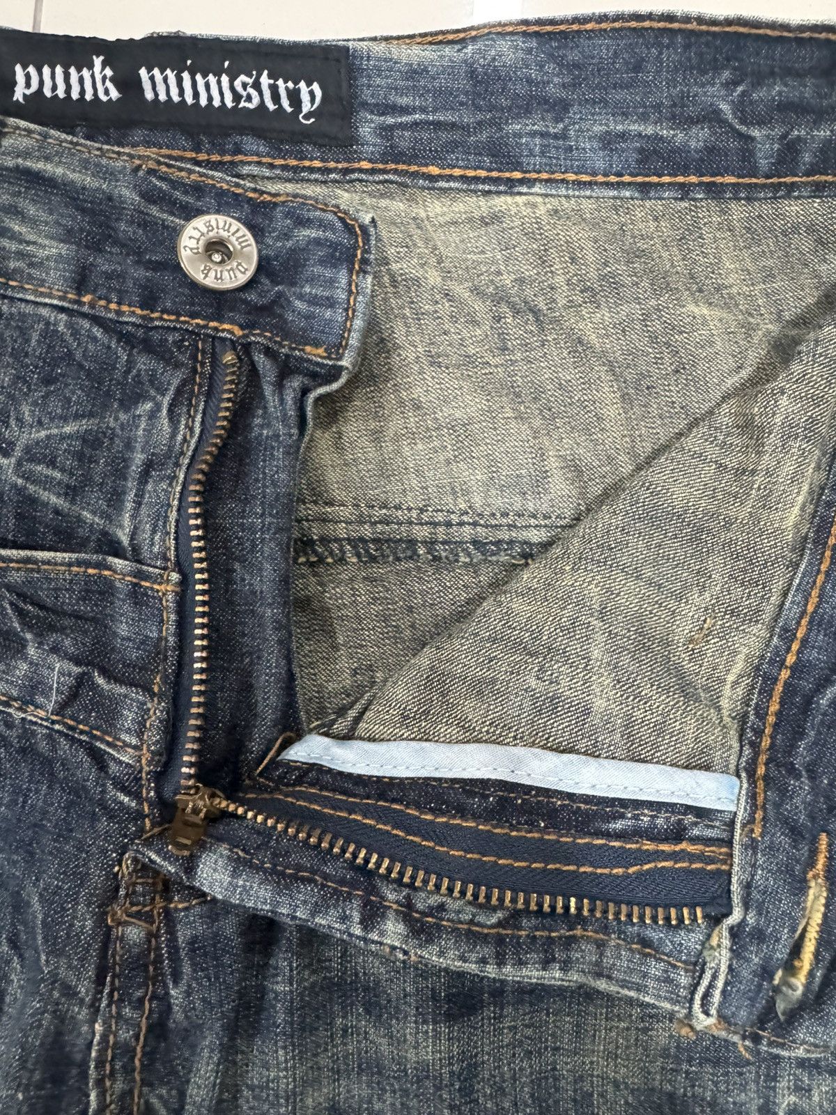 If Six Was Nine × Japanese Brand × Vintage Vintage Punk Ministry Double Waist Jeans Size US 30 / EU 46 - 8 Thumbnail