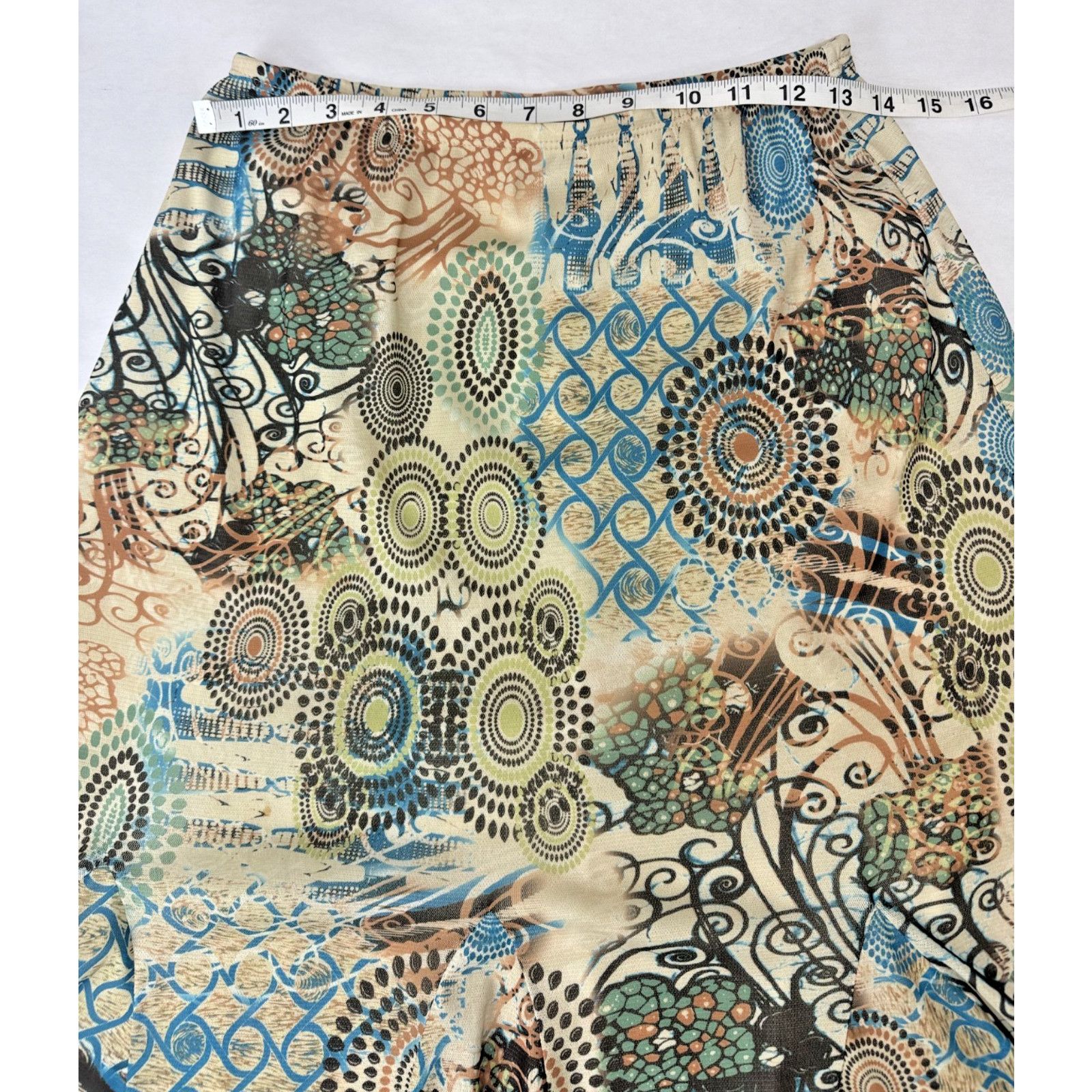Other Y2K Vintage Print Skirt Sheer Overlay Molly & MaxBoho Small Size 27" / US 4 / IT 40 - 2 Thumbnail