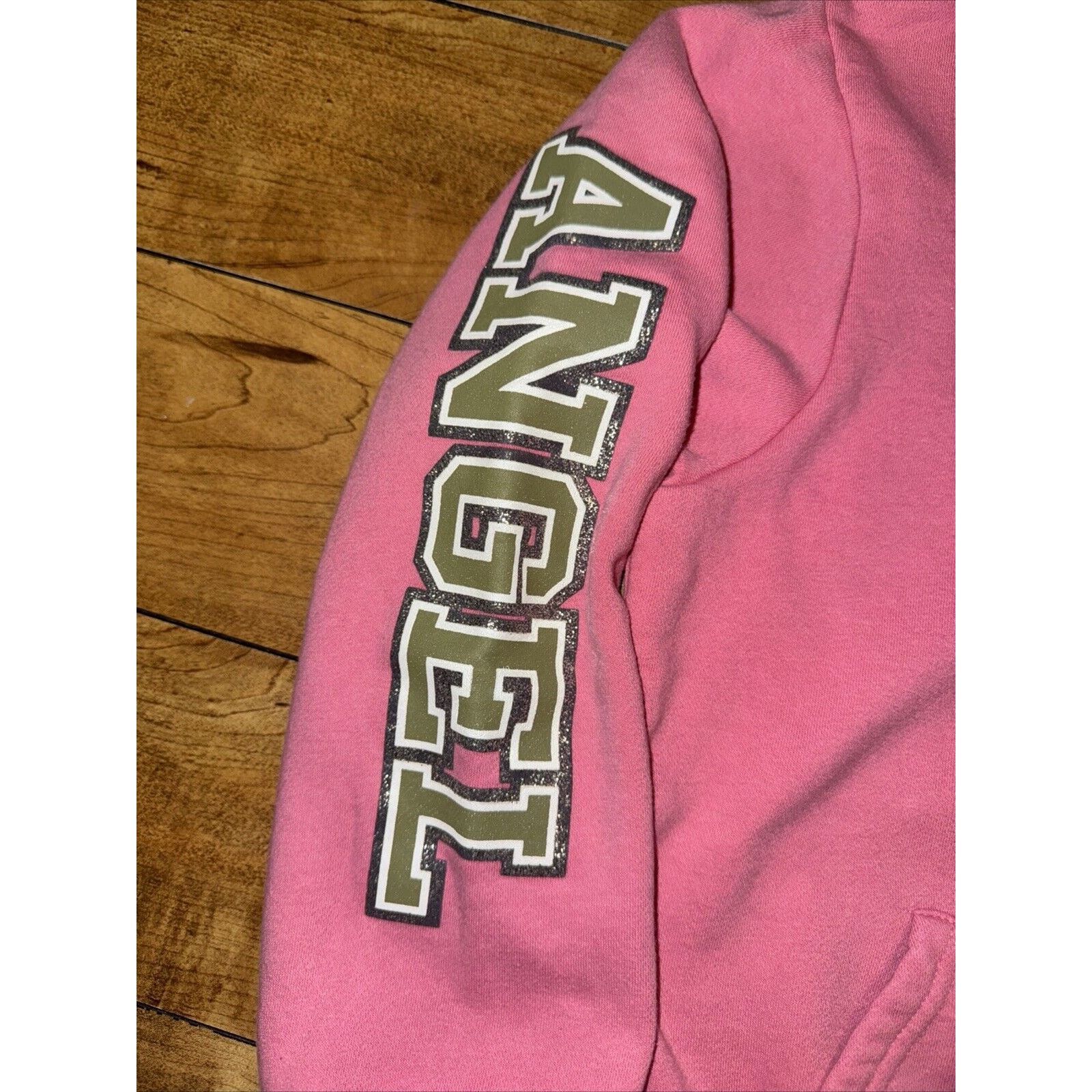 Arizona Jean Co. × Band Tees Vintage Y2K Full Zip Hoodie Pink Angel Small 16x20.5 Size S / US 4 / IT 40 - 2 Thumbnail