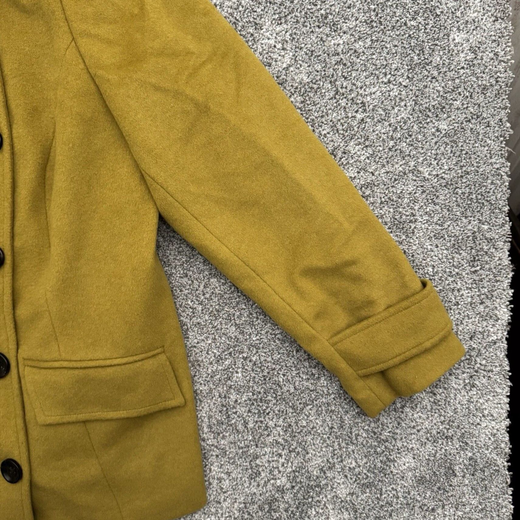 Coldwater Creek Coldwater Creek Wool Blend Winter Coat Womens XL 16 Double Breasted Pea Green Size XL / US 12-14 / IT 48-50 - 2 Thumbnail