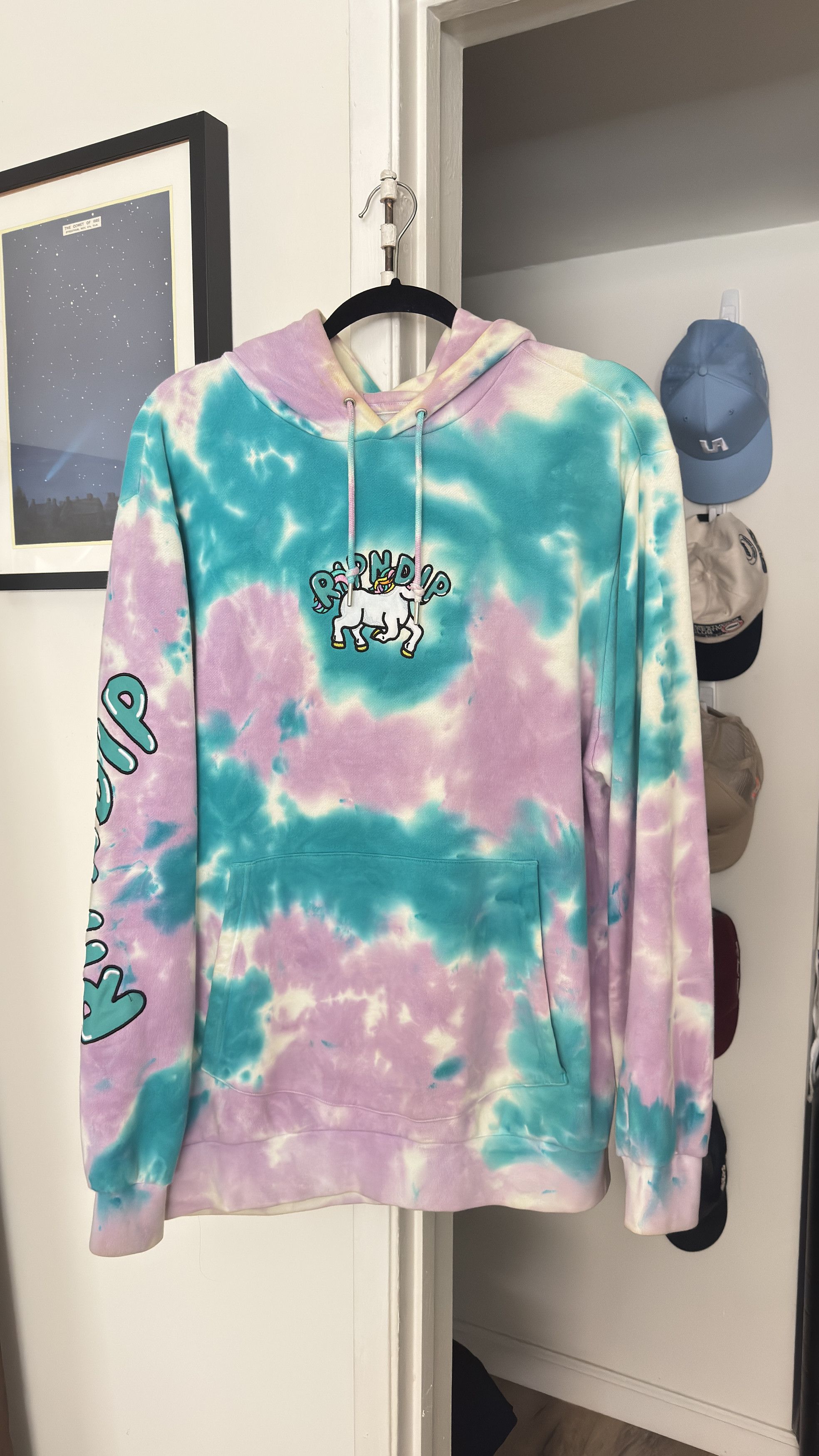 RIPNDIP Rare RIPNDIP “Nermland Hoodie” in Purple / Teal Tie Dye Size US S / EU 44-46 / 1 - 4 Thumbnail