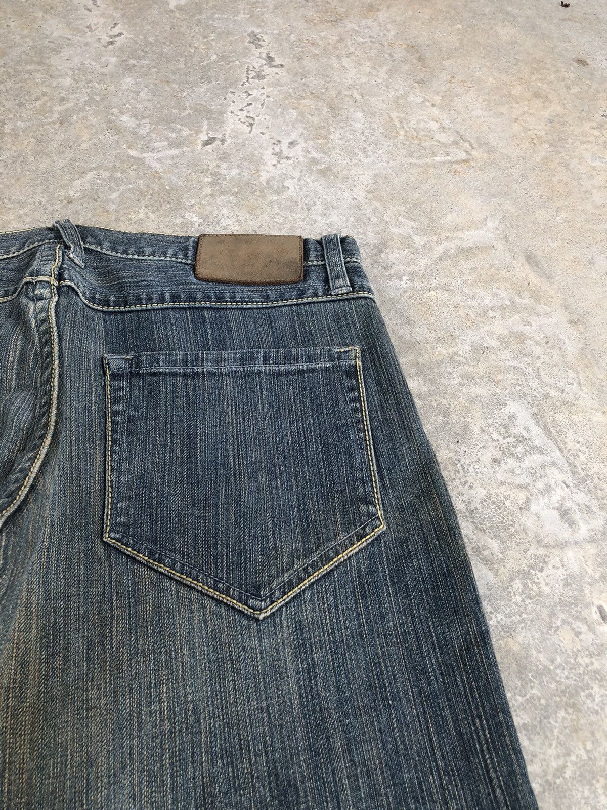 Who Decides War Japanese Takeo Kikuchi Flared Jeans Distressed Jeans Size US 31 - 16 Thumbnail