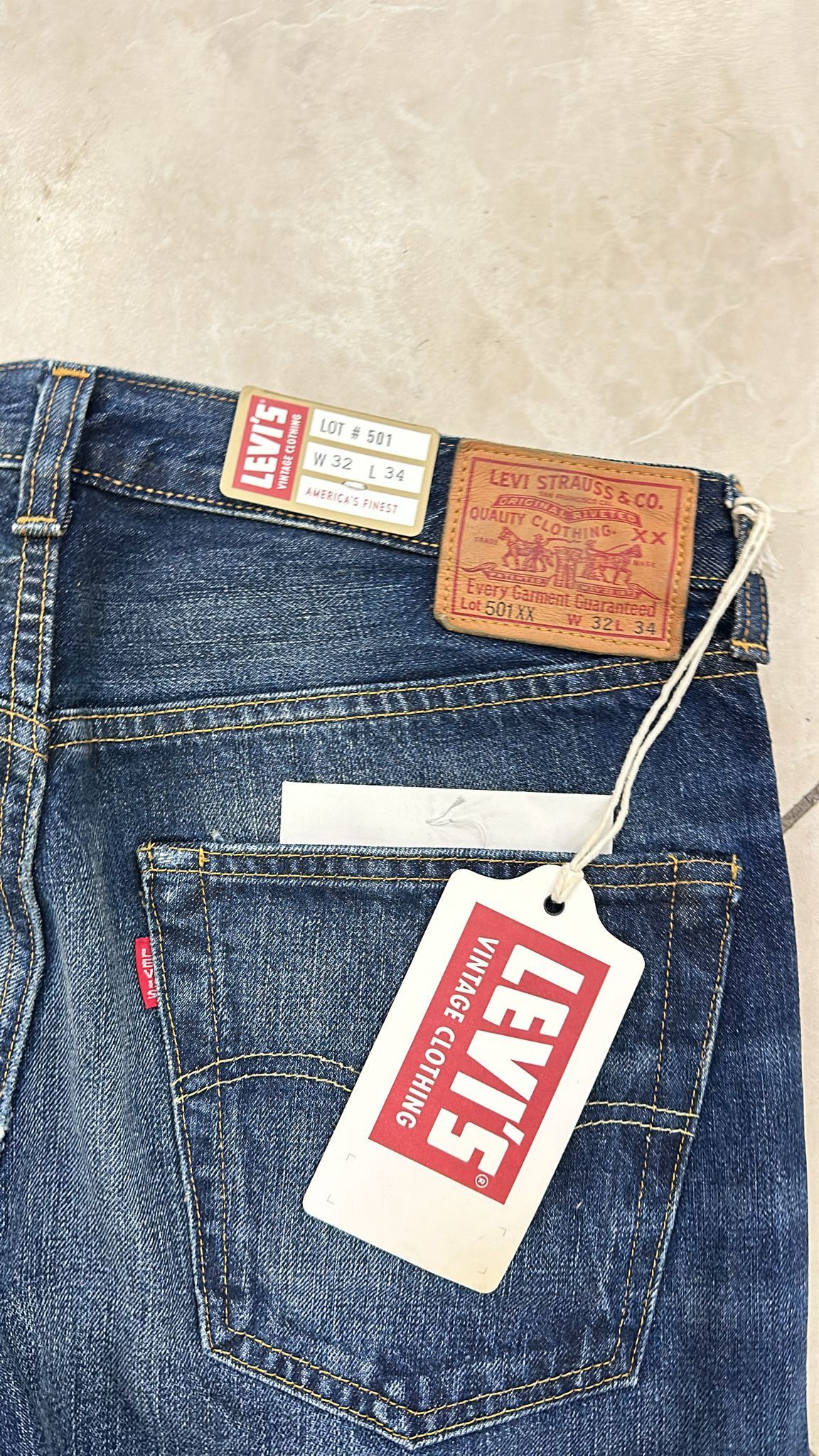 Levi's Vintage Clothing LVC Levi's Vintage Clothing 1947 501XX BigE Selvedge Jeans Size US 32 / EU 48 - 5 Thumbnail