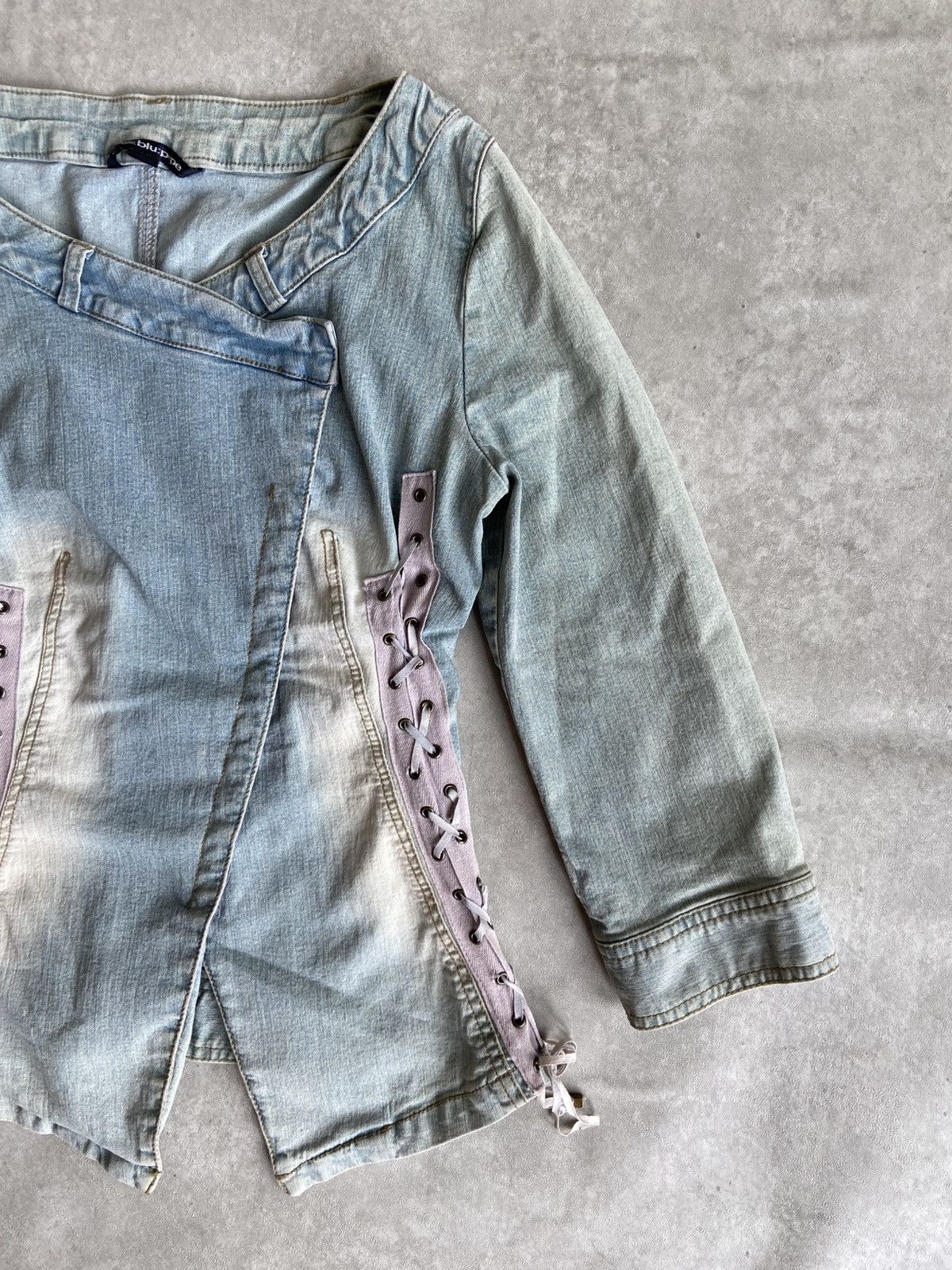 Designer × If Six Was Nine × Le Grande Bleu (L.G.B.) Blue Pepe Raw Denim Jacket Size S / US 4 / IT 40 - 3 Thumbnail