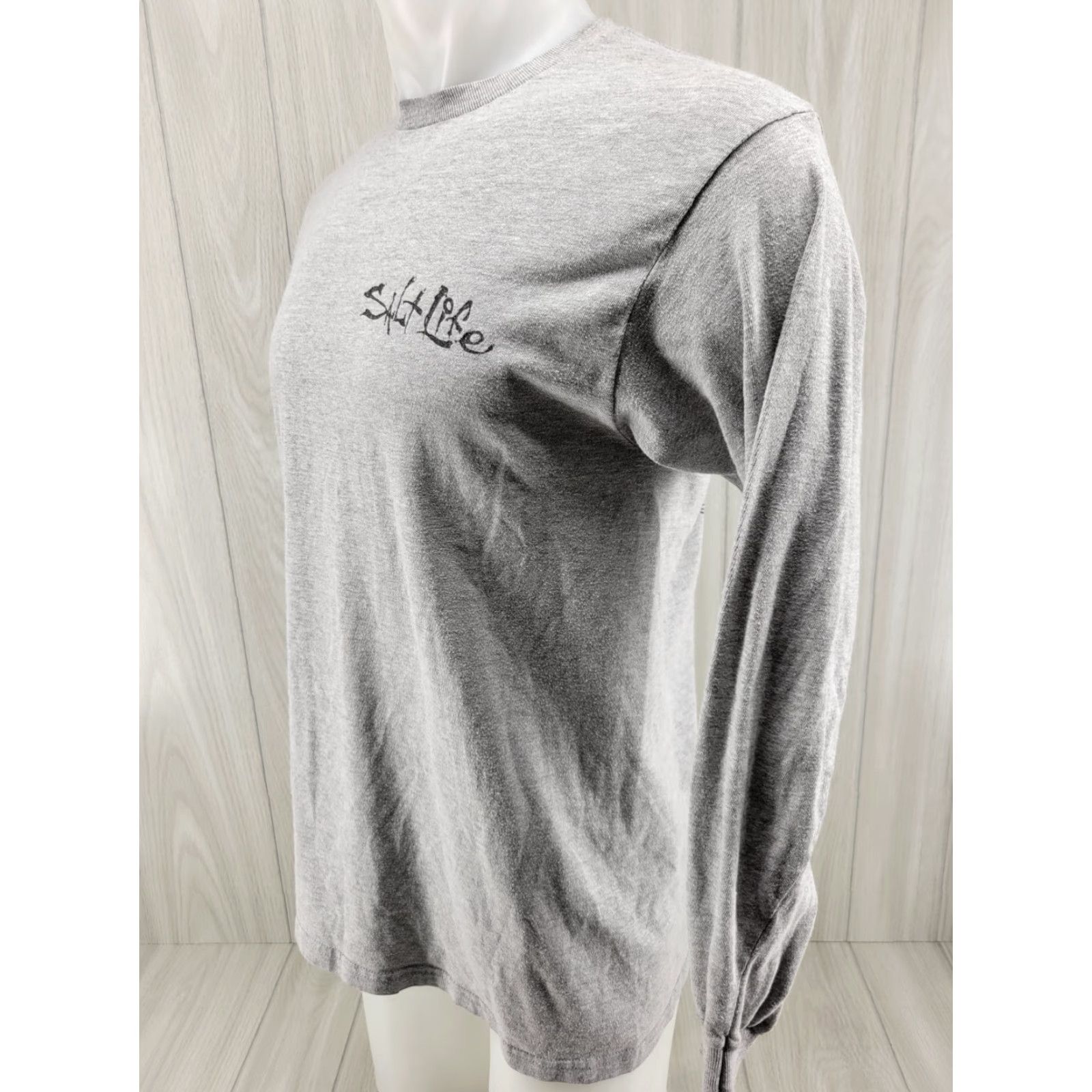 Vintage Salt Life Live Salty Adult Mens Medium Gray Skull Long Sleeve T Shirt Size US M / EU 48-50 / 2 - 3 Thumbnail