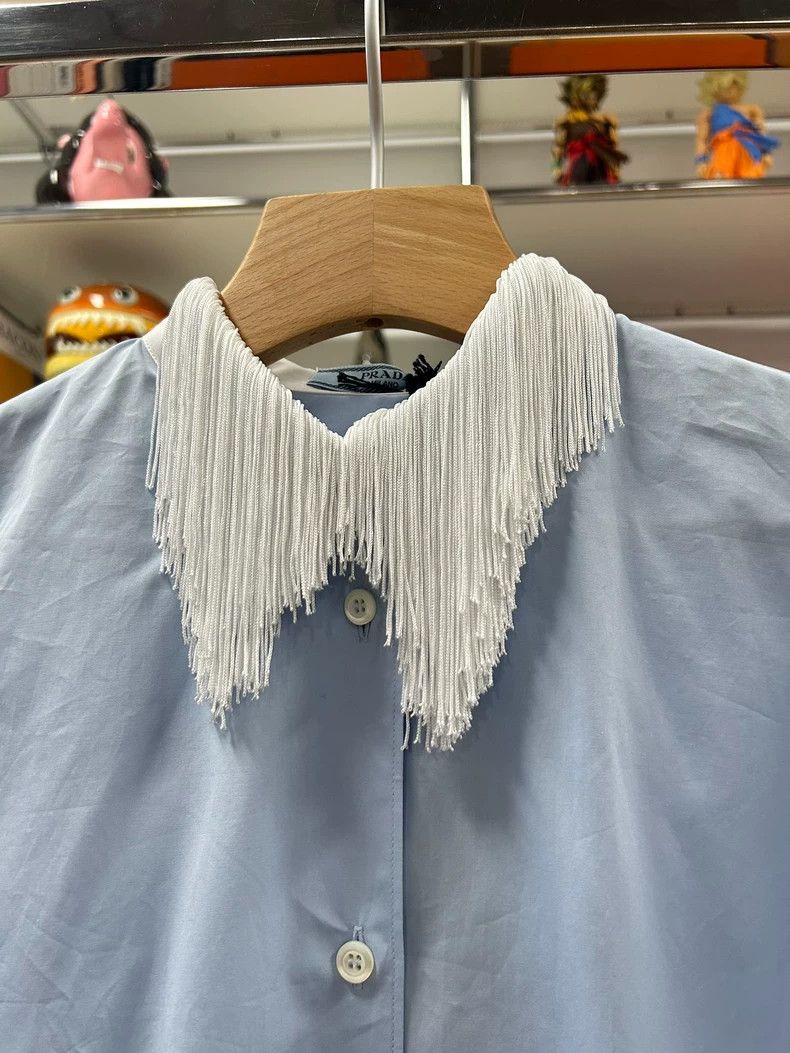 Prada Prada 24 spring and summer new color contrasting tassel col Size US XXS / EU 40 - 2 Thumbnail