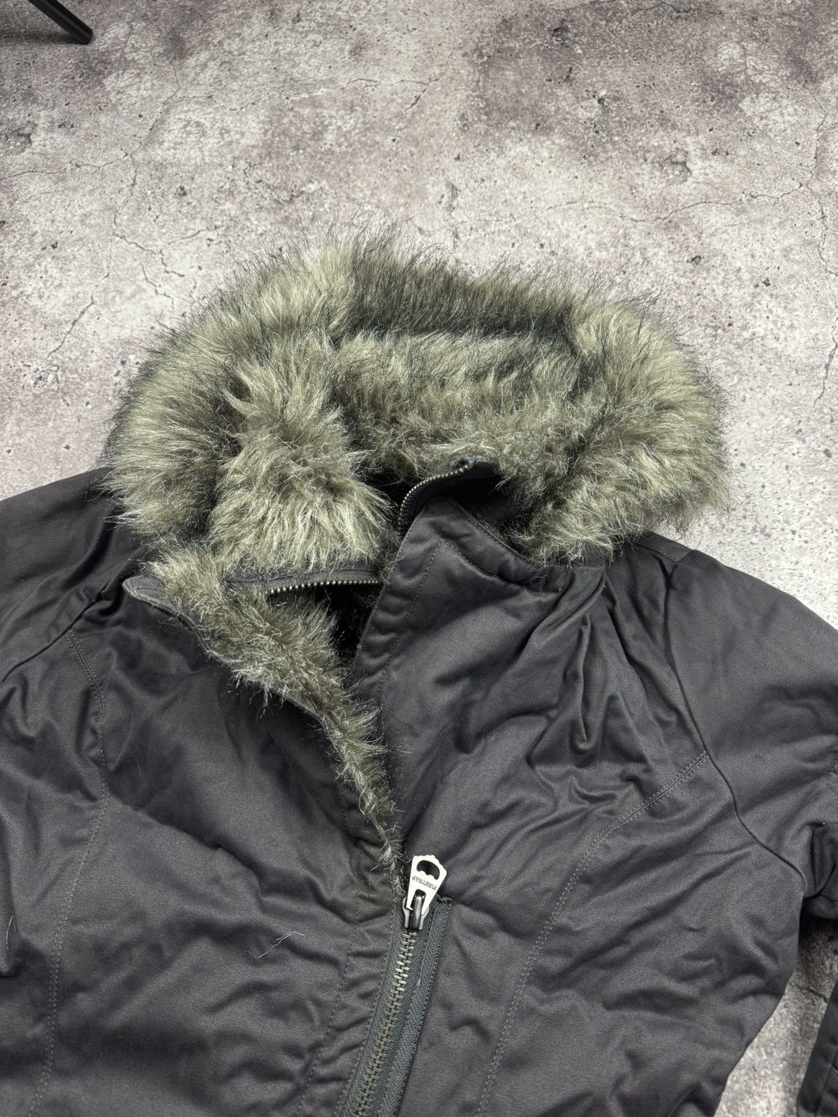 If Six Was Nine Y2K Asymmetrical Fur Zip Jacket Japanese LGB Style Opium Size S / US 4 / IT 40 - 5 Thumbnail