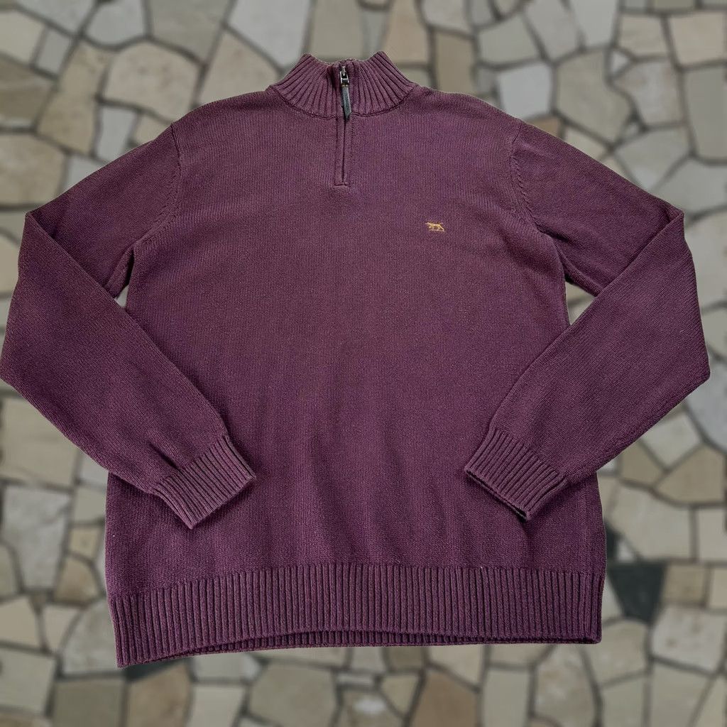 Rodd & Gunn Rodd & Gunn Sweater Mens Small Purple 1/4 Zip Mock Neck Cotton Knit Pullover Size US S / EU 44-46 / 1 - 1 Thumbnail