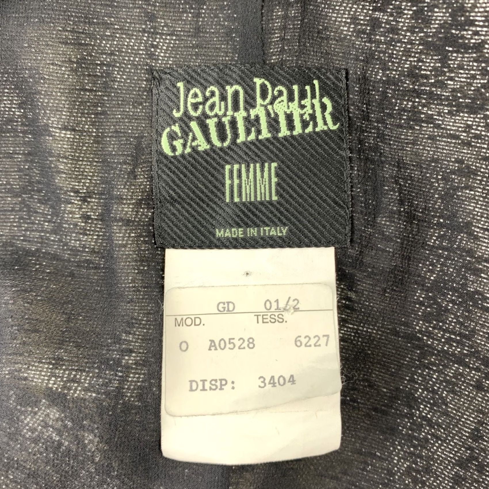 Jean Paul Gaultier JEAN PAUL GAULTIER Jacket Size 8 Silk Black Silver Mary Jane Size 30" / US 8 / IT 44 - 6 Thumbnail