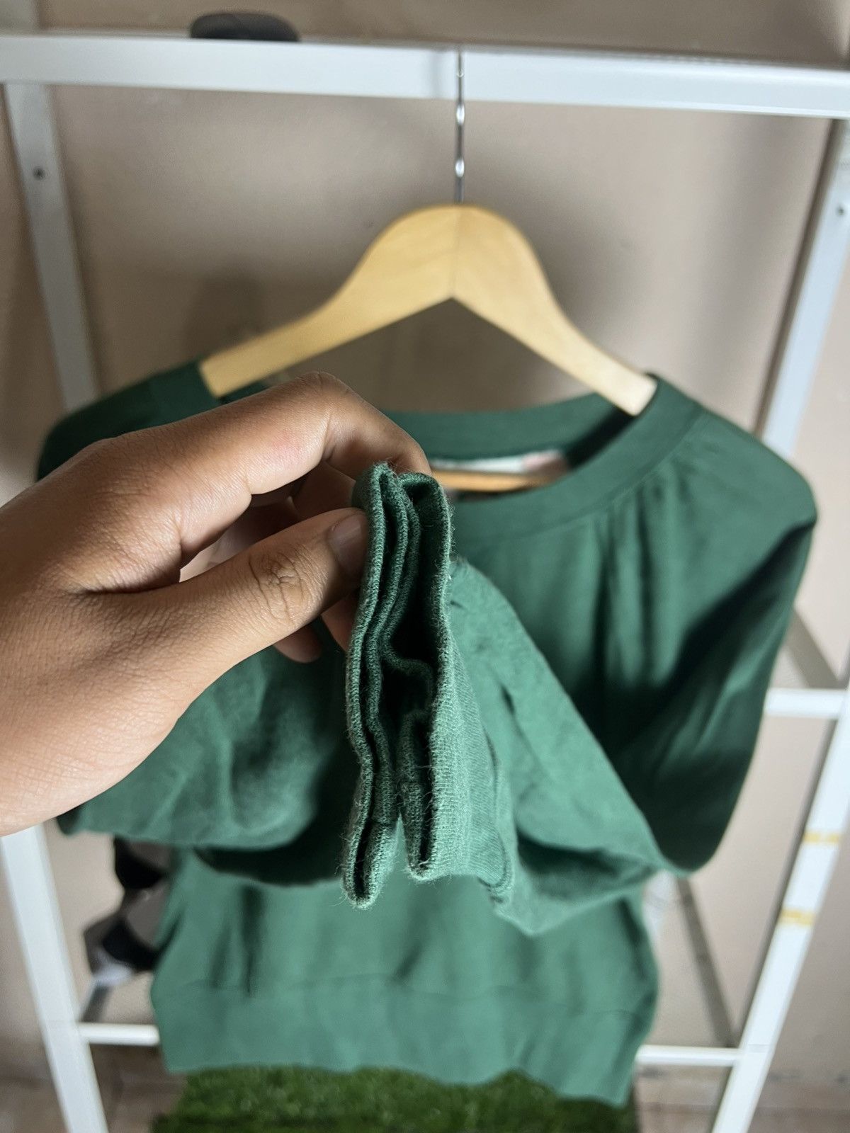 Designer × Issey Miyake × Tsumori Chisato Tsumori Chisato Issey Miyake Plain Croptop Sweatshirt Size XS / US 0-2 / IT 36-38 - 5 Thumbnail