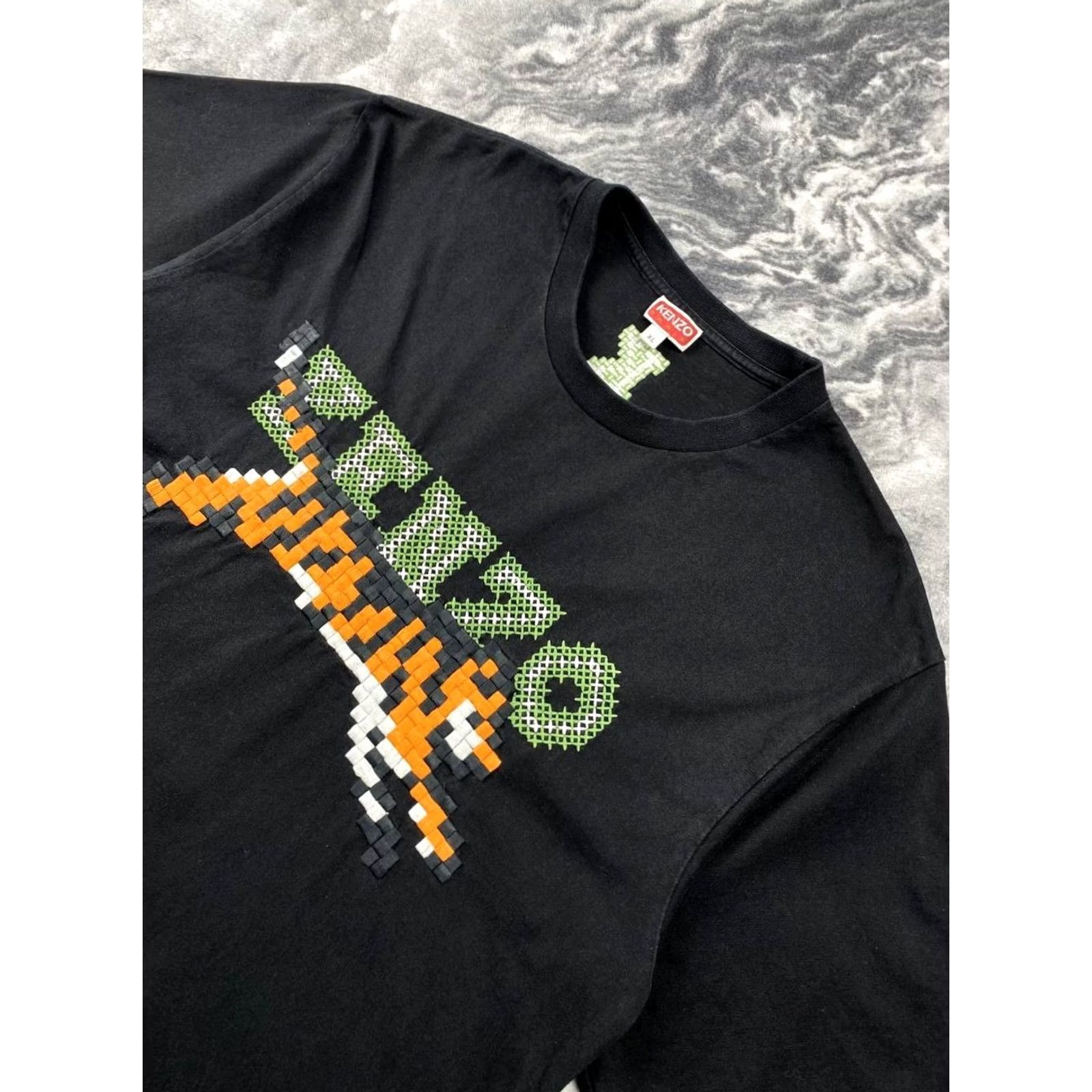 Kenzo KENZO T-Shirt Men XL Black Crew Neck Short Sleeve Logo 58 Chest 77 Length 53 Shoulders 2020s Regular Cotton Size US XL / EU 56 / 4 - 2 Thumbnail