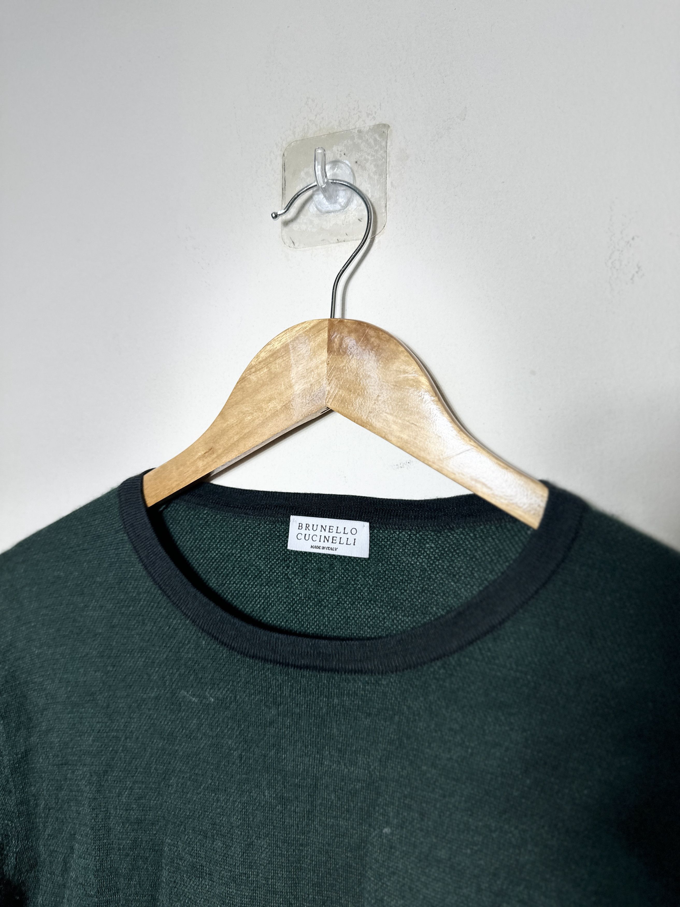 Brunello Cucinelli Brunello Cucinelli green wool cashmere sweater size m Size US M / EU 48-50 / 2 - 2 Thumbnail