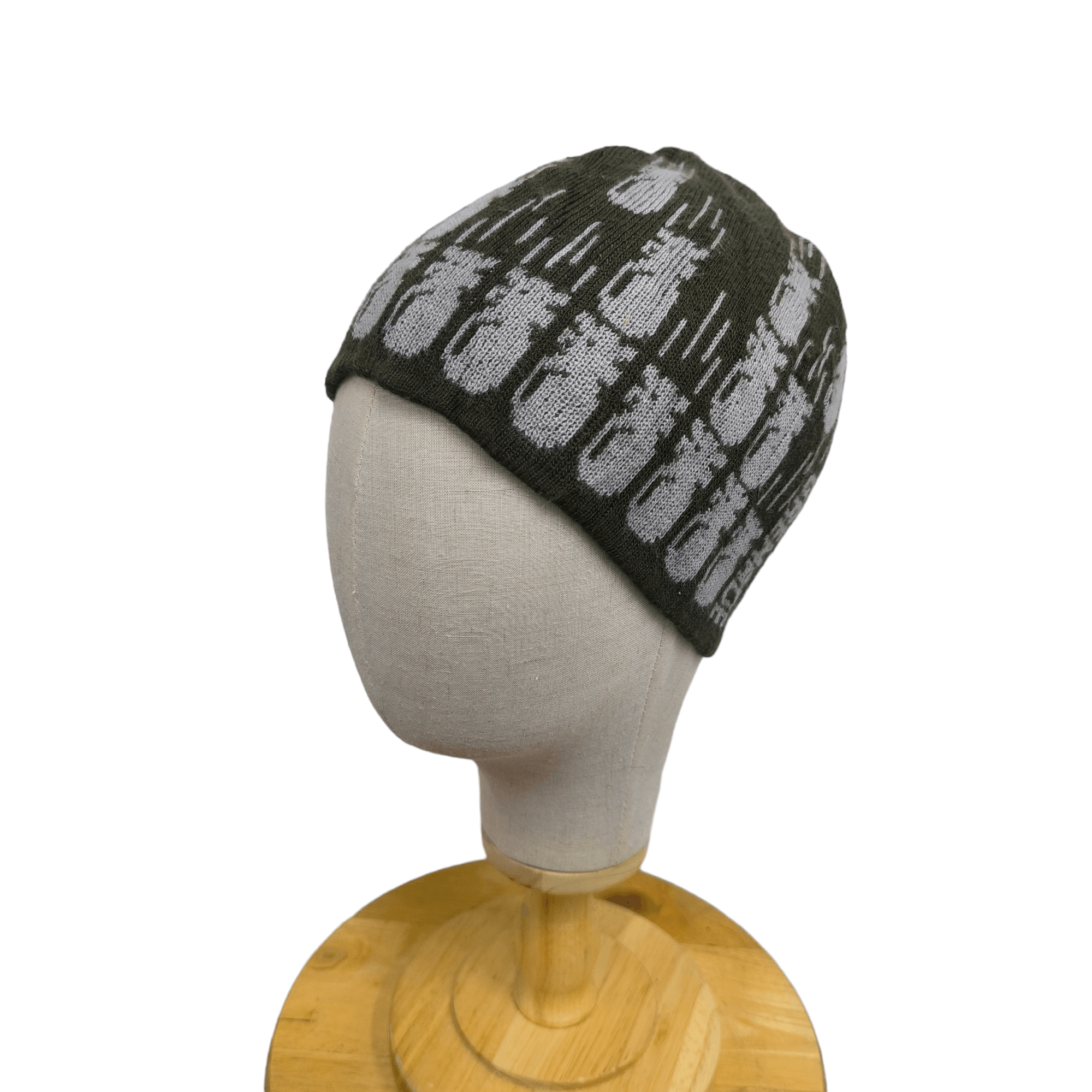 Vintage ✨Vintage grenade full print pull on beanie hat Size ONE SIZE - 1 Thumbnail