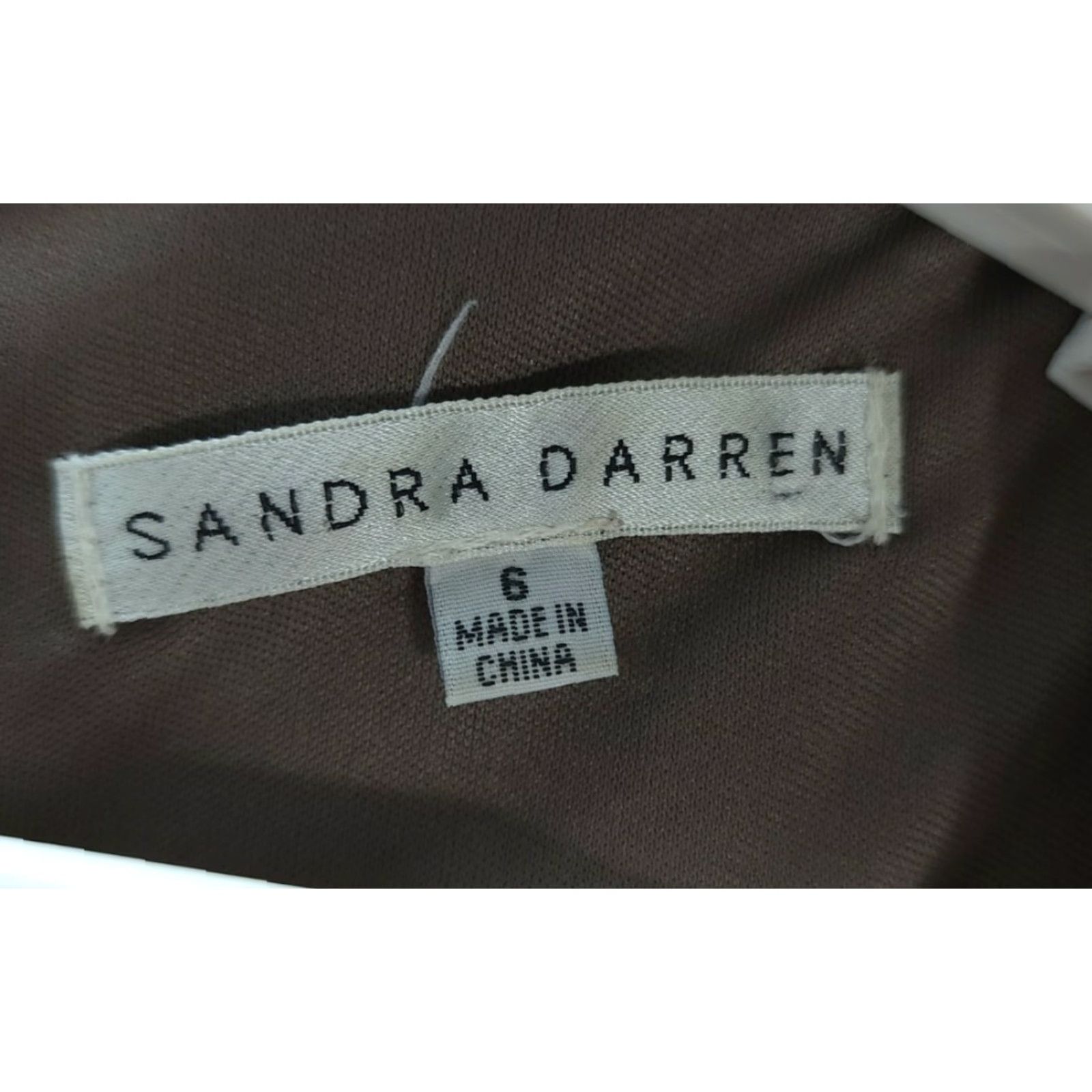 Vintage Sandra Darren Grayish Brown Sleeveless Dress Short A-Line Mini Round Neck 6 Knot Bow Ruffle Women's, M Size M / US 6-8 / IT 42-44 - 6 Thumbnail