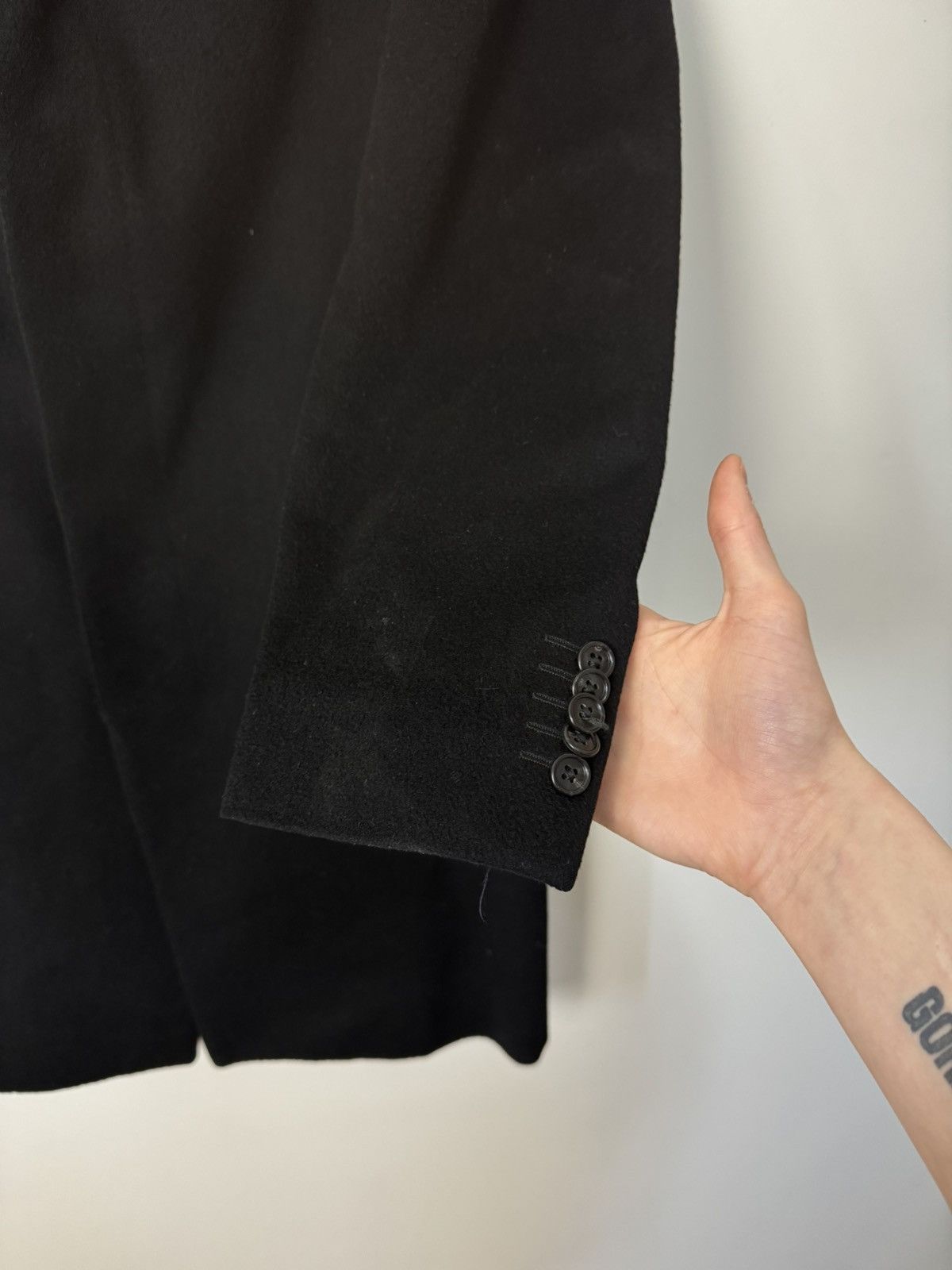 Corneliani Corneliani Black Virgin Wool Overcoat Made in Italy Size US L / EU 52-54 / 3 - 10 Thumbnail