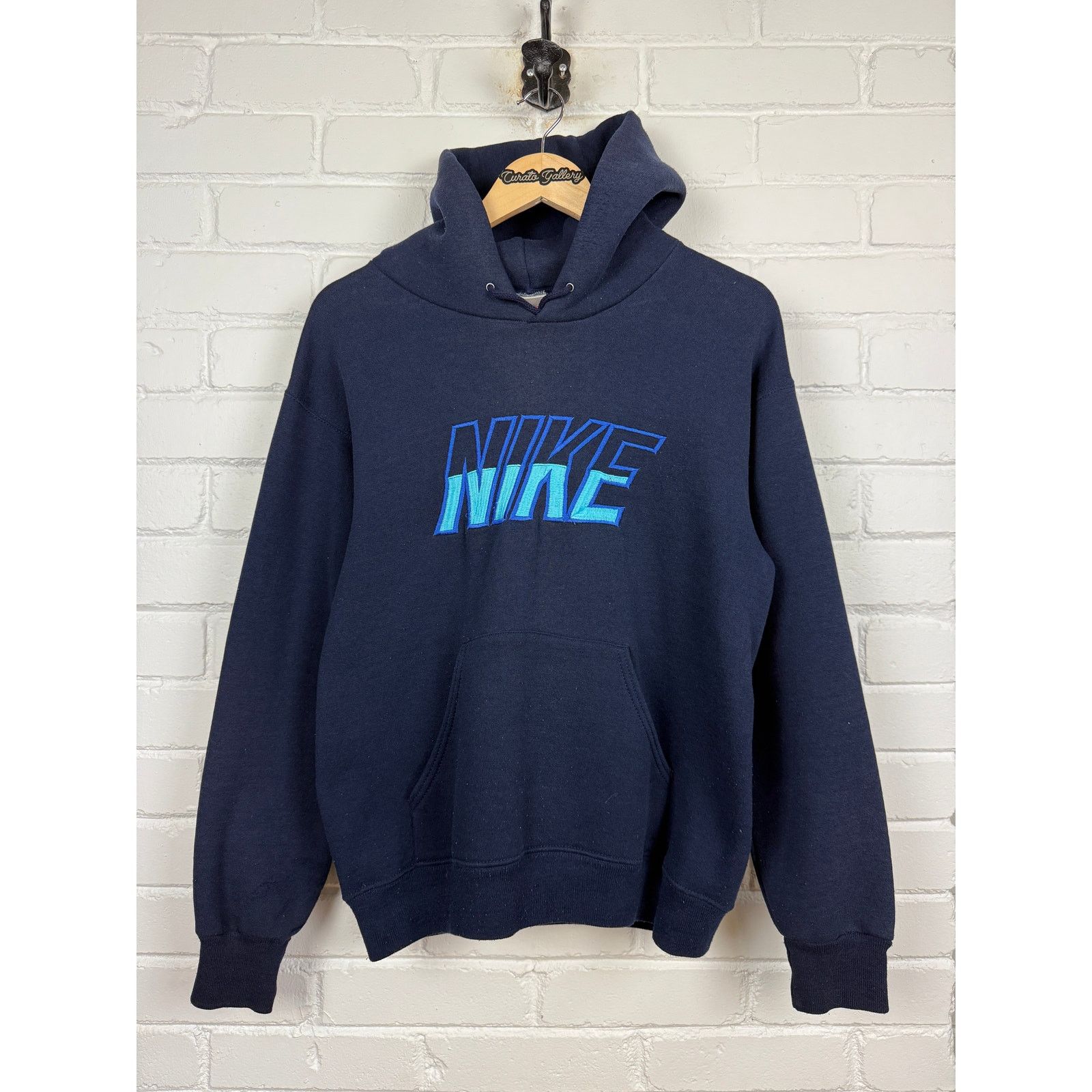 Vintage Vintage 80s/90s Nike Embroidered Hooded Sweatshirt Size M Size US M / EU 48-50 / 2 - 1 Thumbnail