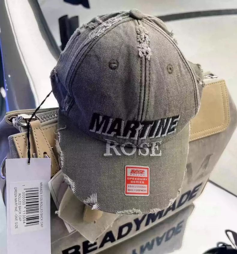 Martine Rose Martine Rose destroyed LOGO embroidery curveball cap Cap Size ONE SIZE - 3 Thumbnail