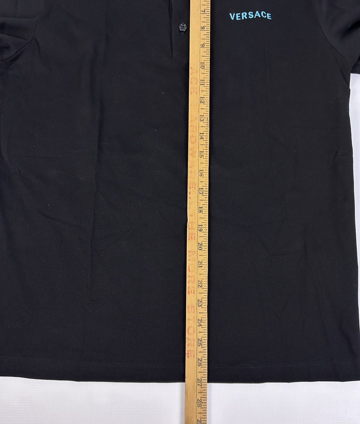 Versace Versace Men's Black Polo M Pique Logo Satin Collar Italy NWT Size US M / EU 48-50 / 2 - 10 Thumbnail