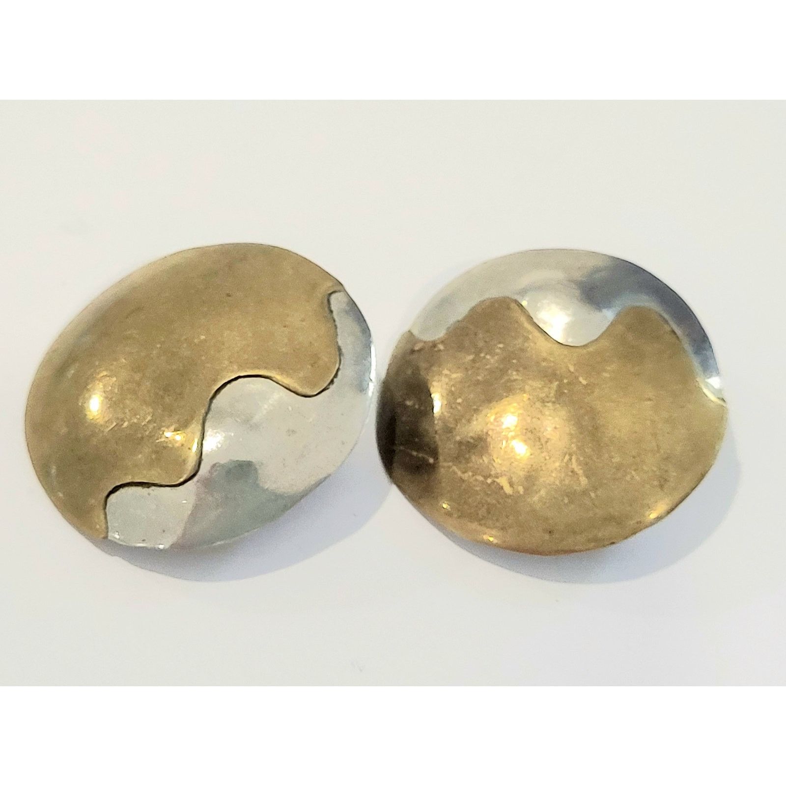 & Other Stories Artisan Hand-Crafted 2-Tone Mixed Metal Pierced Earrings Size ONE SIZE - 6 Thumbnail