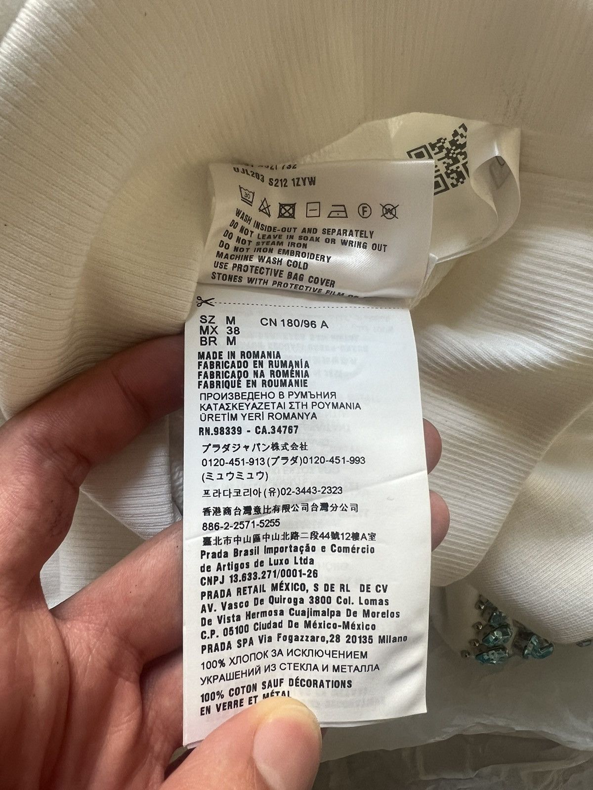 Prada Prada Crystal White Hoodie Size US XL / EU 56 / 4 - 7 Thumbnail