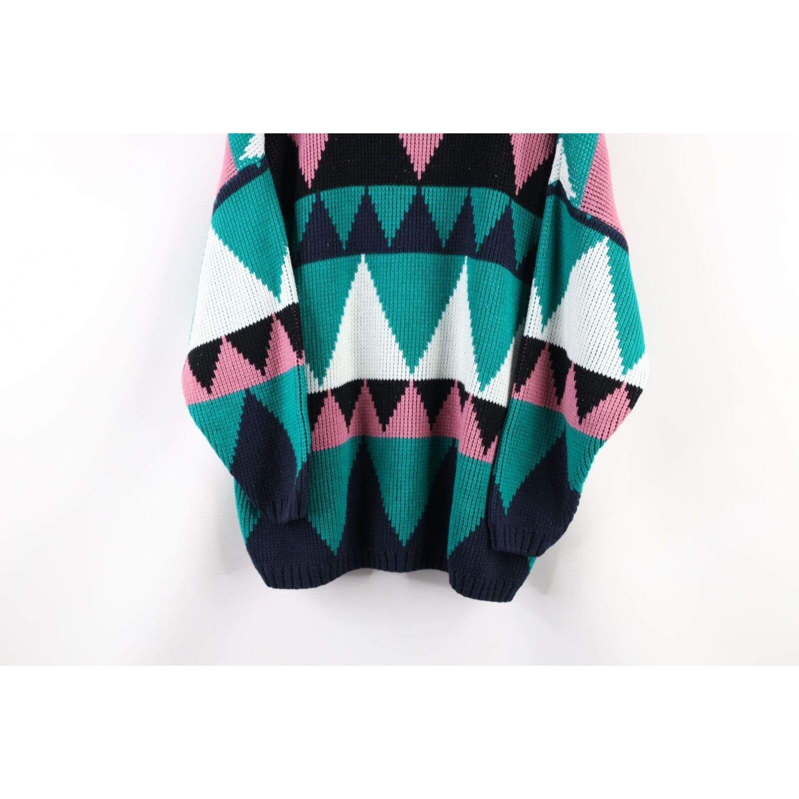 Vintage Vintage 90s Streetwear Marled Knit Mock Neck Sweater Size ONE SIZE - 3 Thumbnail