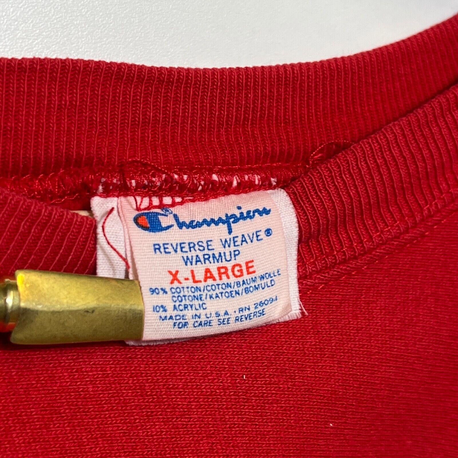 Champion × Vintage Vintage 80s Champion Reverse Weave Warmup Sweatshirt XL Size US 36 / EU 52 - 8 Thumbnail