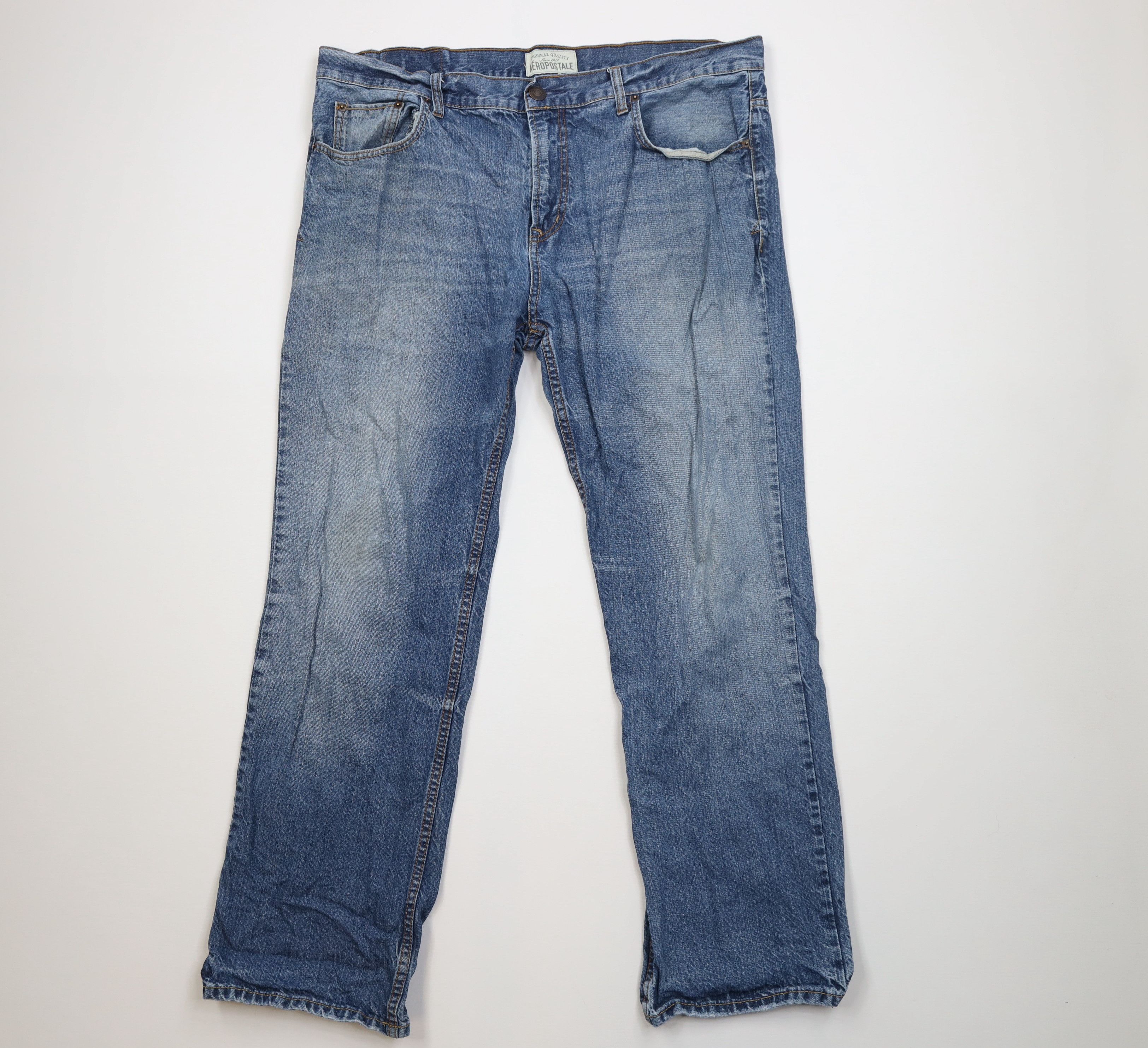 Aeropostale Vintage Y2K Aeropostale Essex Straight Wide Leg Jeans Blue Size US 38 / EU 54 - 1 Thumbnail