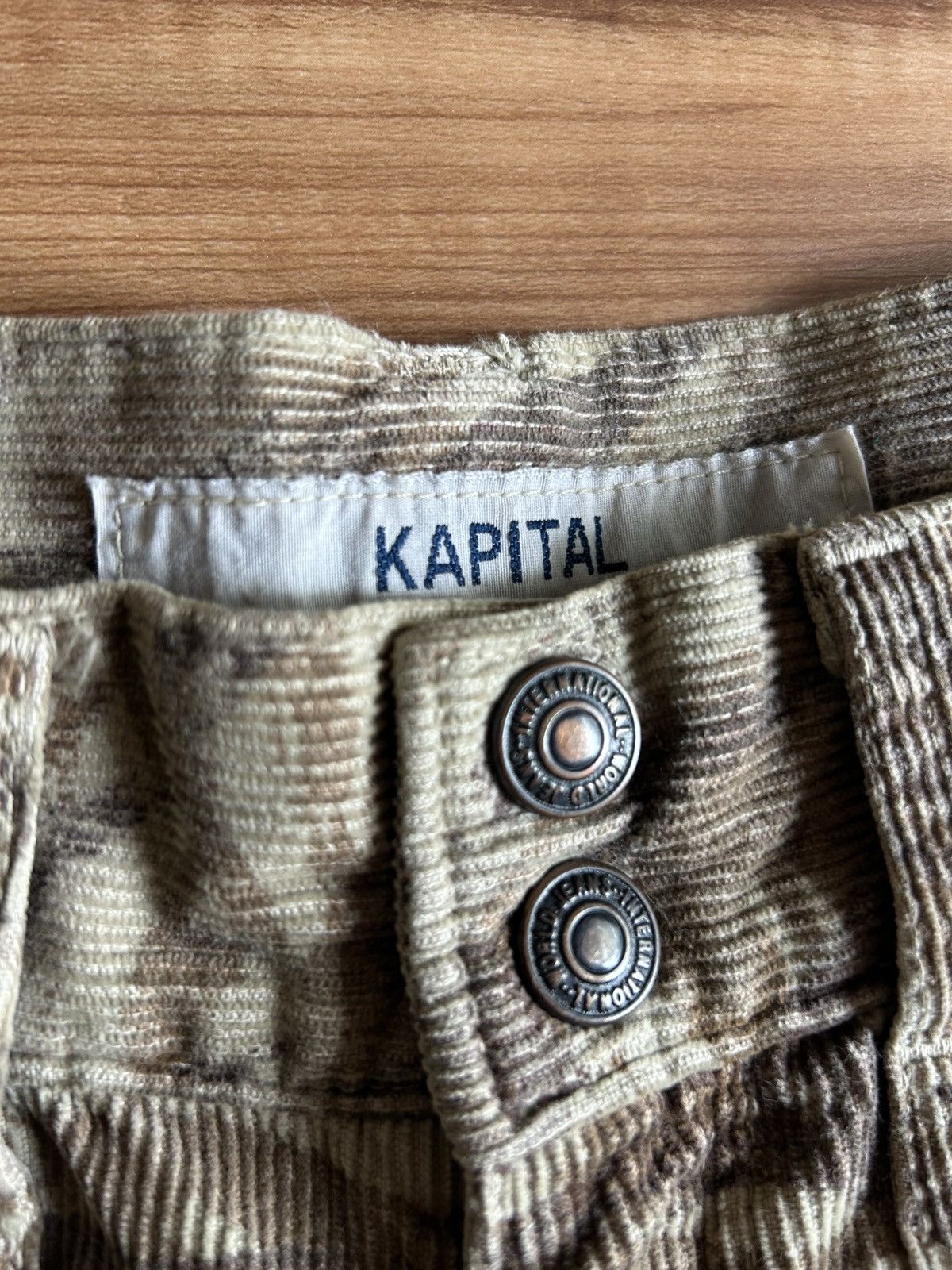 Kapital Kapital Corduroy Camo Flared Cargo Pants Size US 27 - 3 Thumbnail