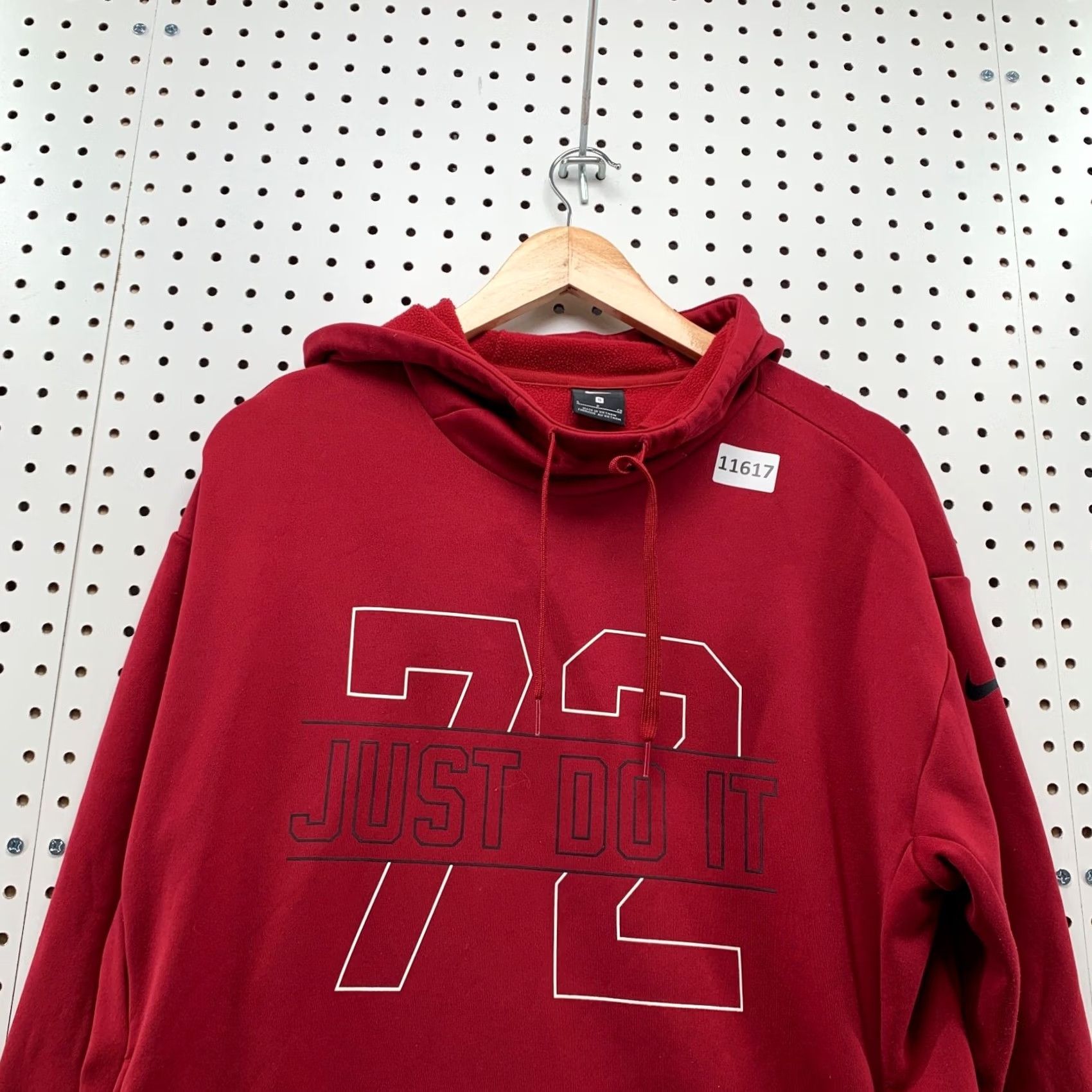Nike Nike Hoodie Mens S Red Just Do It Graphic Pullover Sweatshirt Size US S / EU 44-46 / 1 - 5 Thumbnail