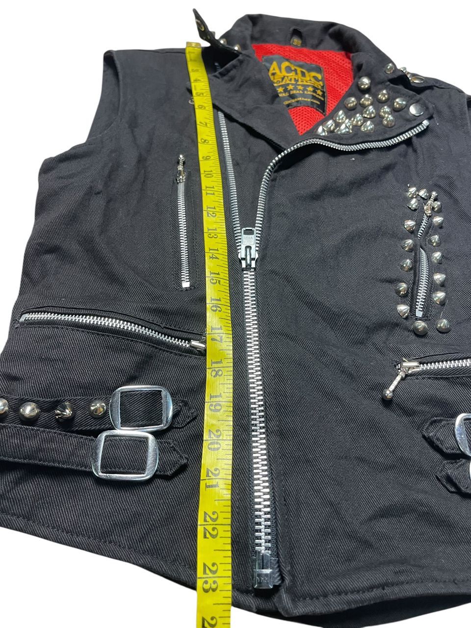 Seditionaries ACDC Leather Punk Vest Jacket Spike Studded Style Size US M / EU 48-50 / 2 - 11 Thumbnail